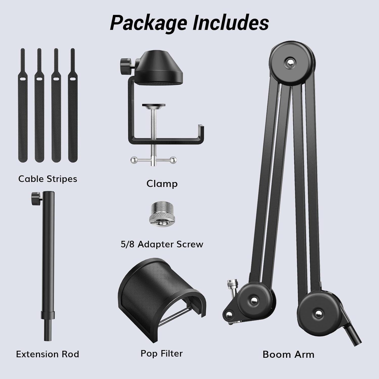 Brazo de Micrófono TONOR Ajustable con Filtro Pop 180°