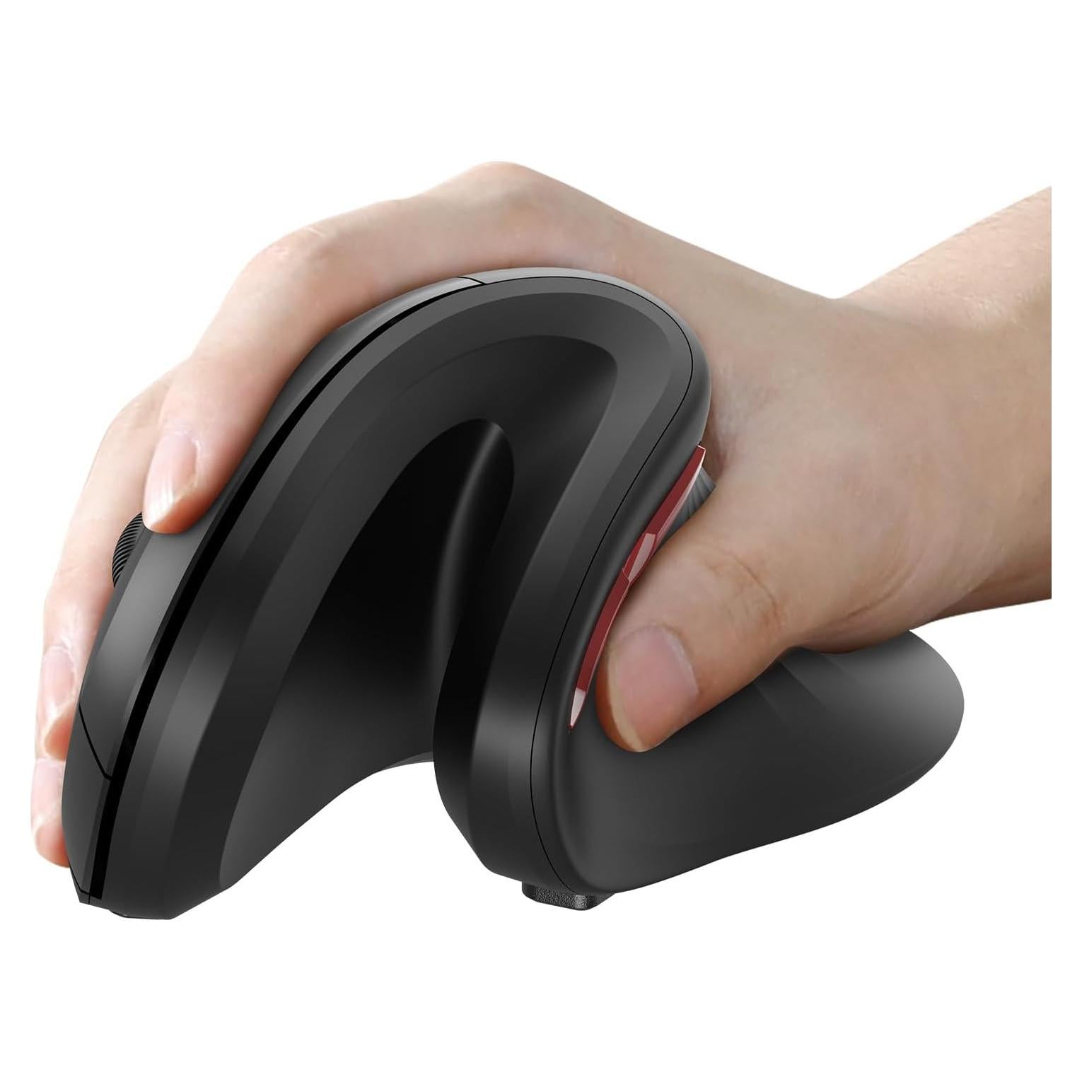 Ratón Vertical Ergonómico seenda Bluetooth + USB Negro