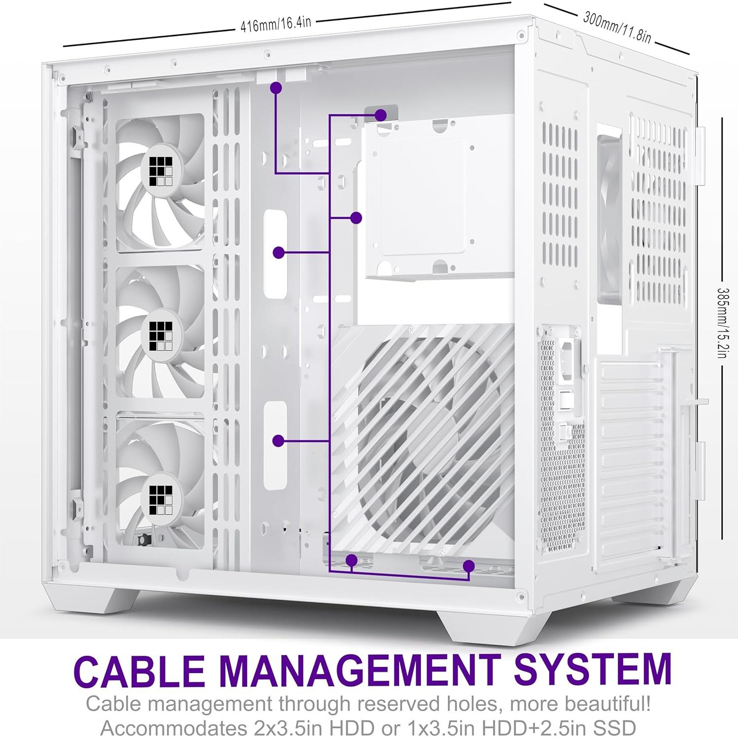 Caja de PC FOIFKIN F300 ATX Mid-Tower Cristal 270° Tipo-C