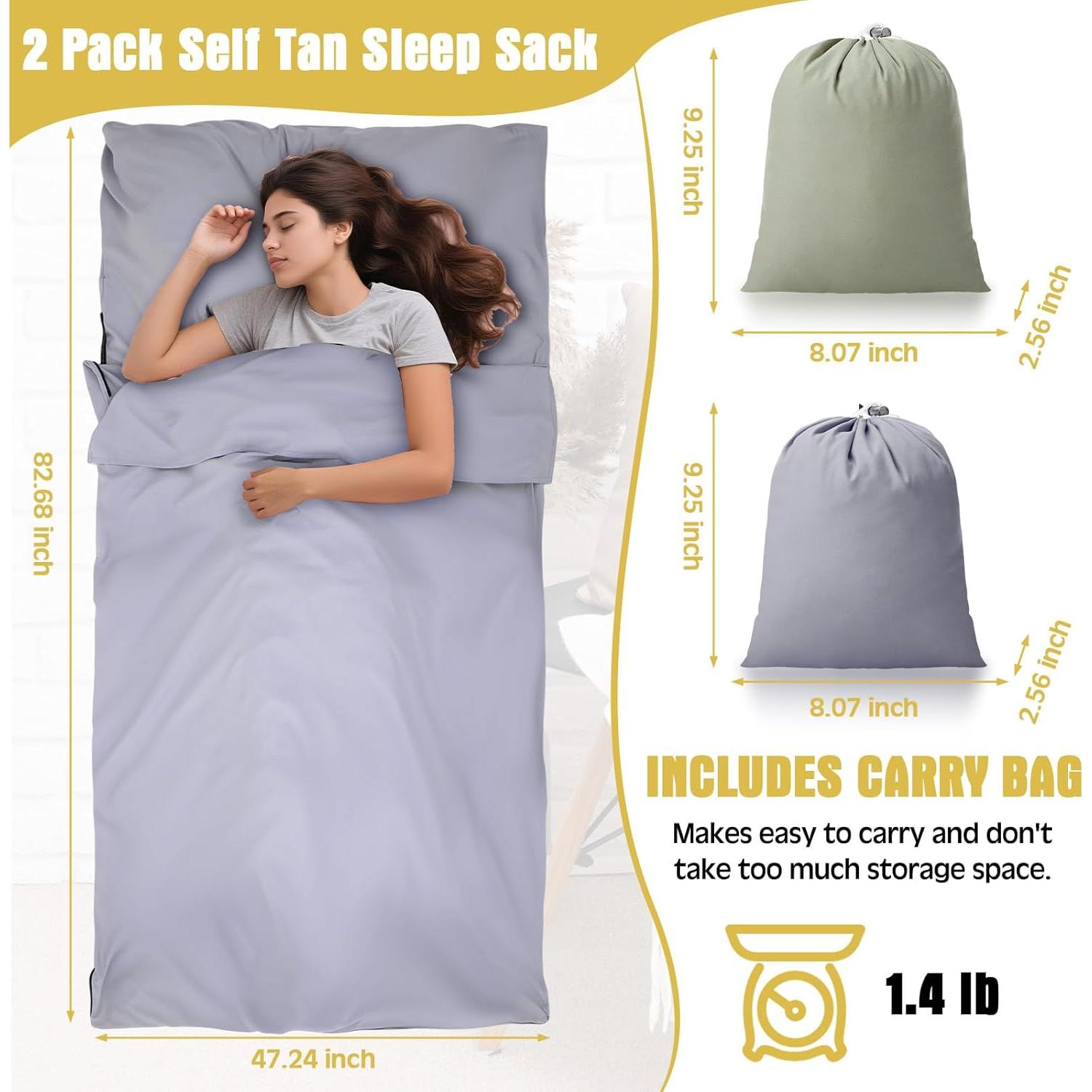 2 Forros de Saco de Dormir SmoothNovelty Microfibra 120x210cm