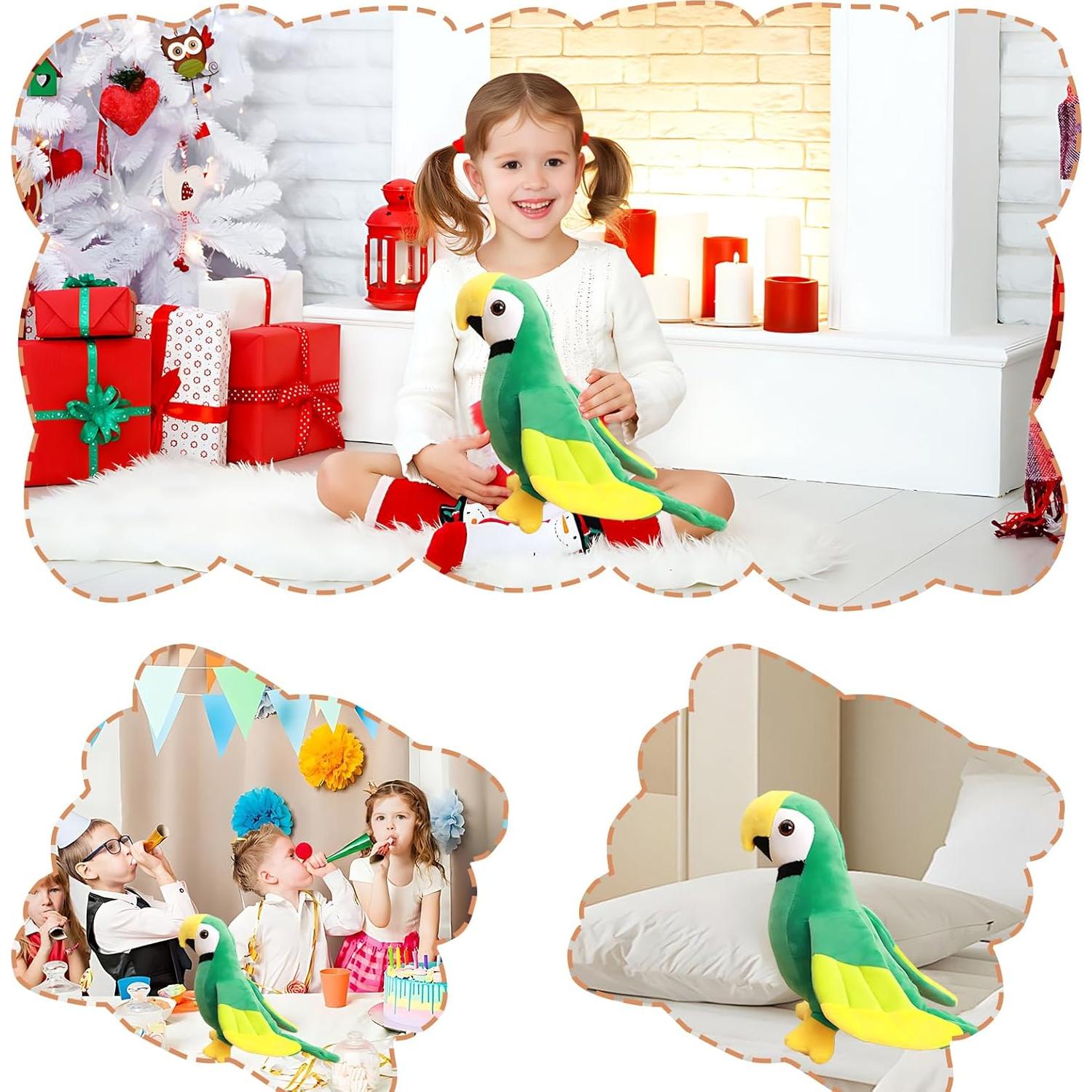 Juguete de Peluche Loro Verde XiRiDa 24.89 cm Regalo Niños