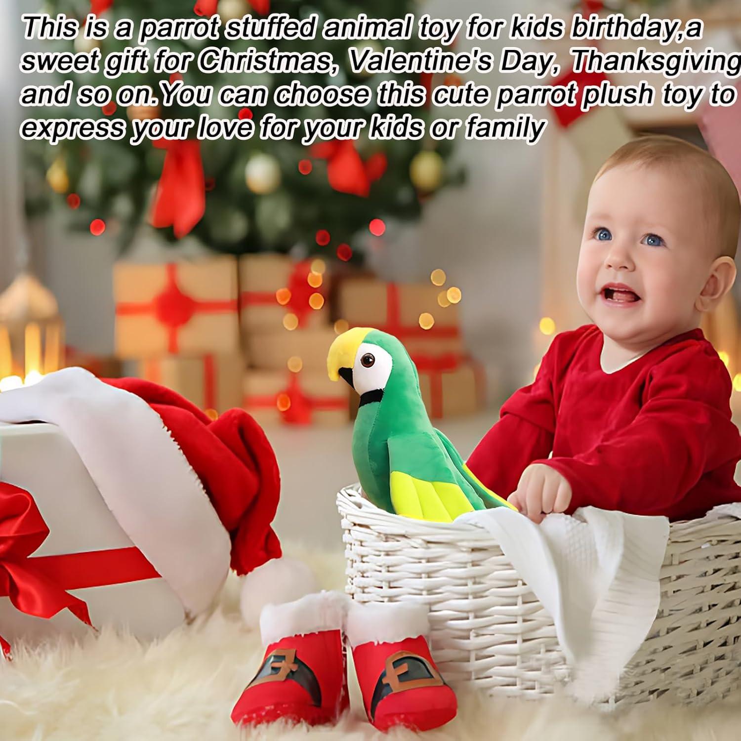 Juguete de Peluche Loro Verde XiRiDa 24.89 cm Regalo Niños