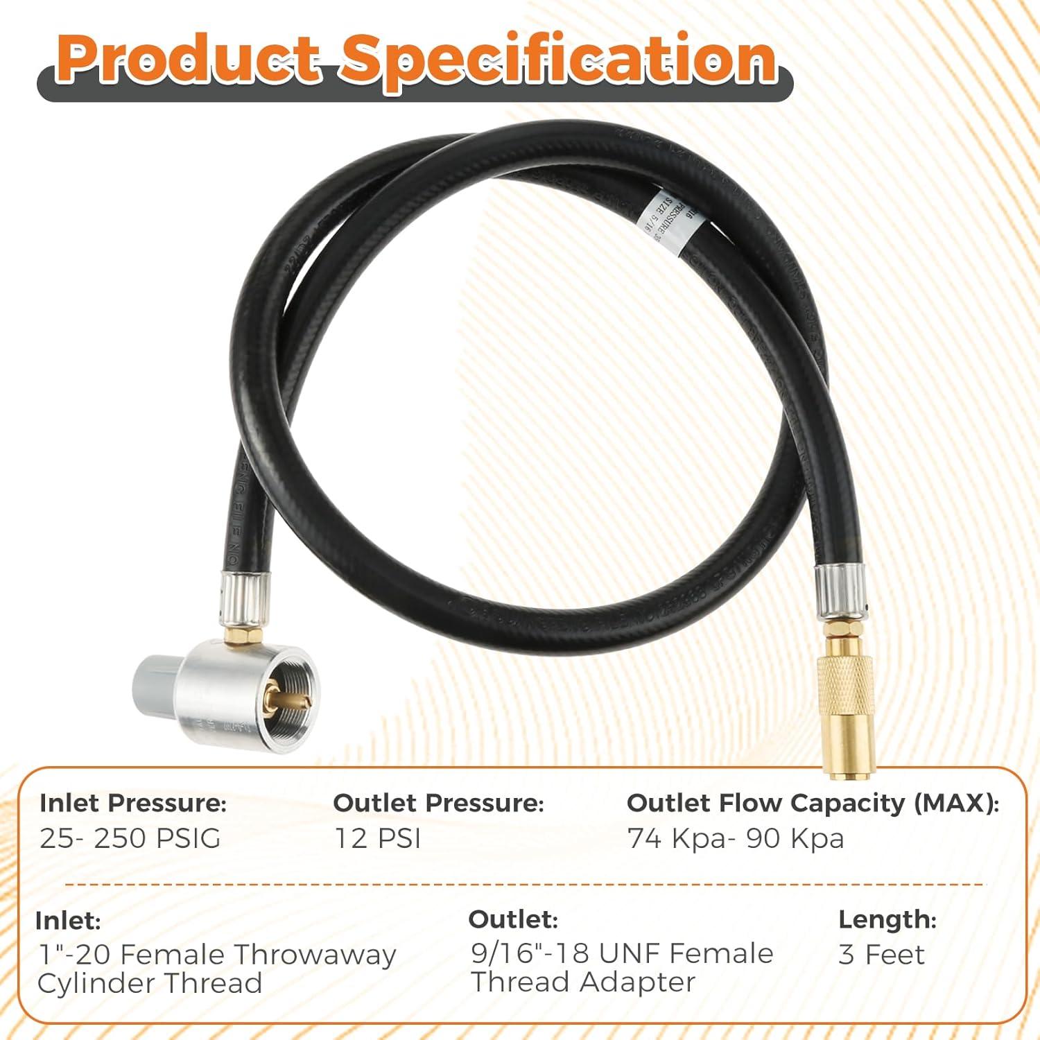 Adaptador de Manguera de Propano ETERMETA 5430 - 0.91m