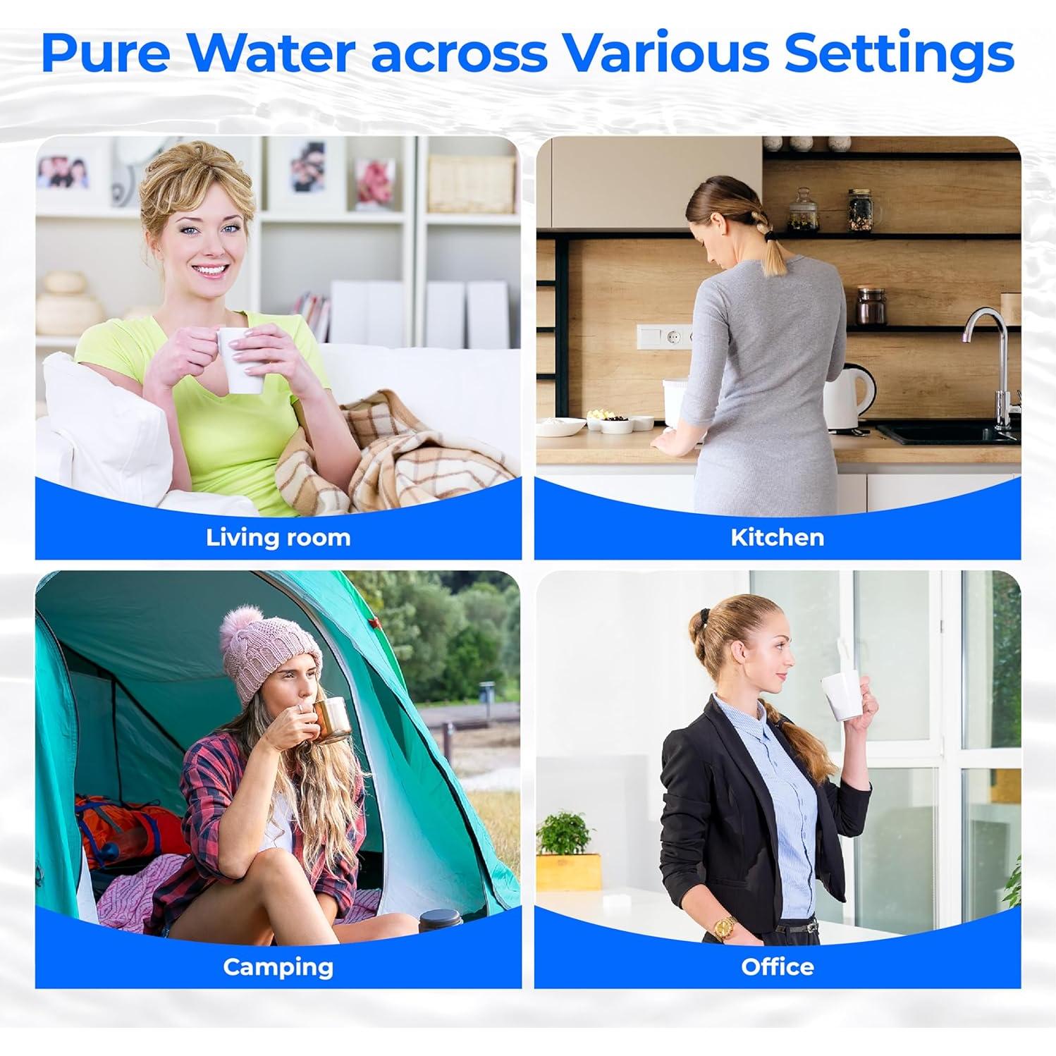 Filtro de Agua Waterdrop WD-TK, Reemplazo Berkey BB9-2, 2 Unidades