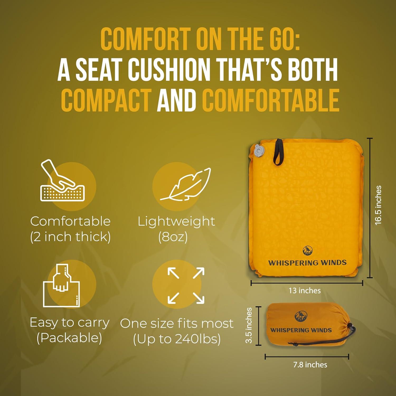 Cojín Inflable Whispering Winds - Alivio de Presión 42x33 cm