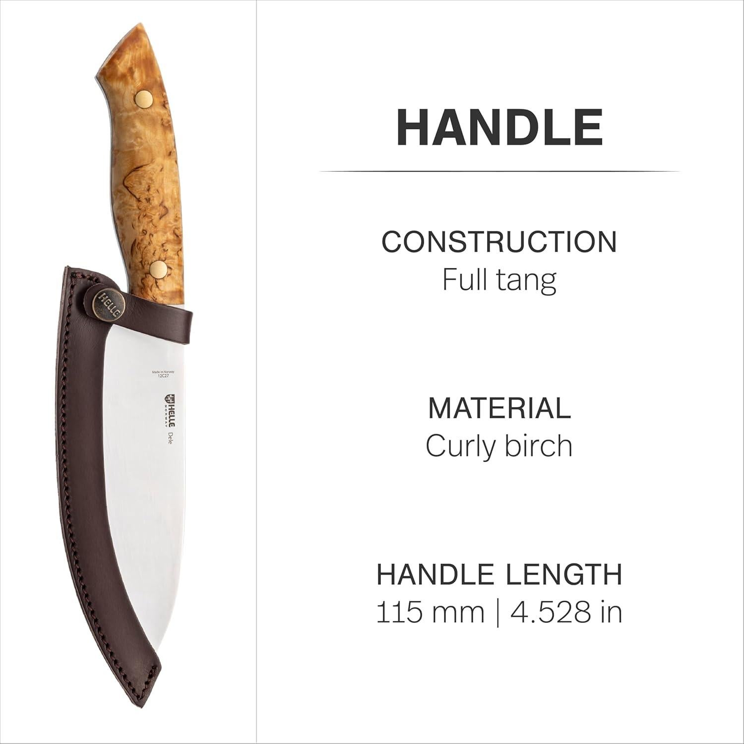 Cuchillo de Chef HELLE Dele 16 cm Acero Inoxidable Full Tang