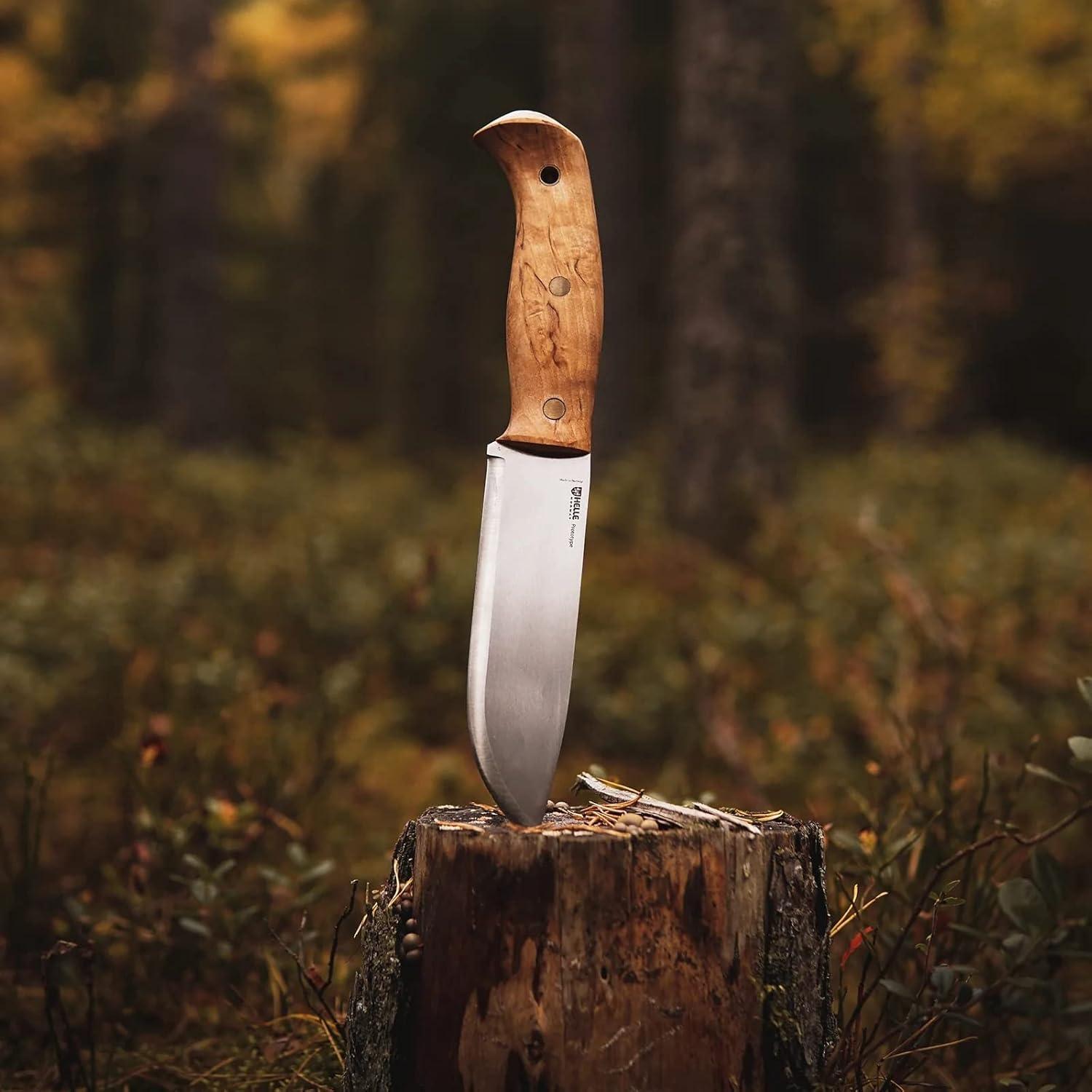 Cuchillo Helle Nord - Bushcraft con Hoja de Acero 14C28N 147mm