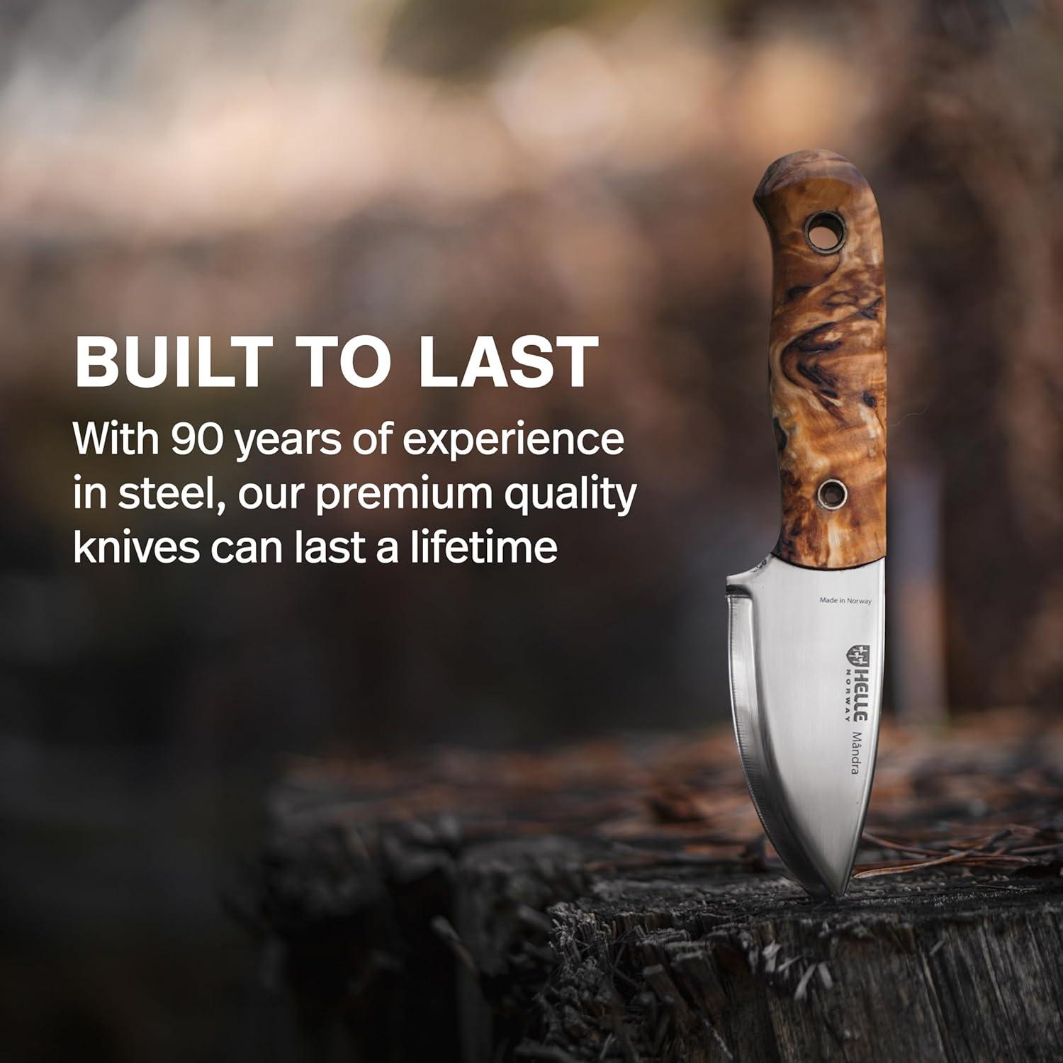 Cuchillo de Supervivencia HELLE Mândra 6.9 cm Acero Inoxidable