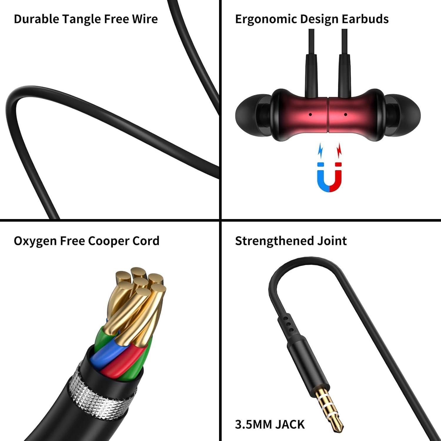 Auriculares In-Ear AFGHOA con Jack 3.5mm y Cancelación de Ruido