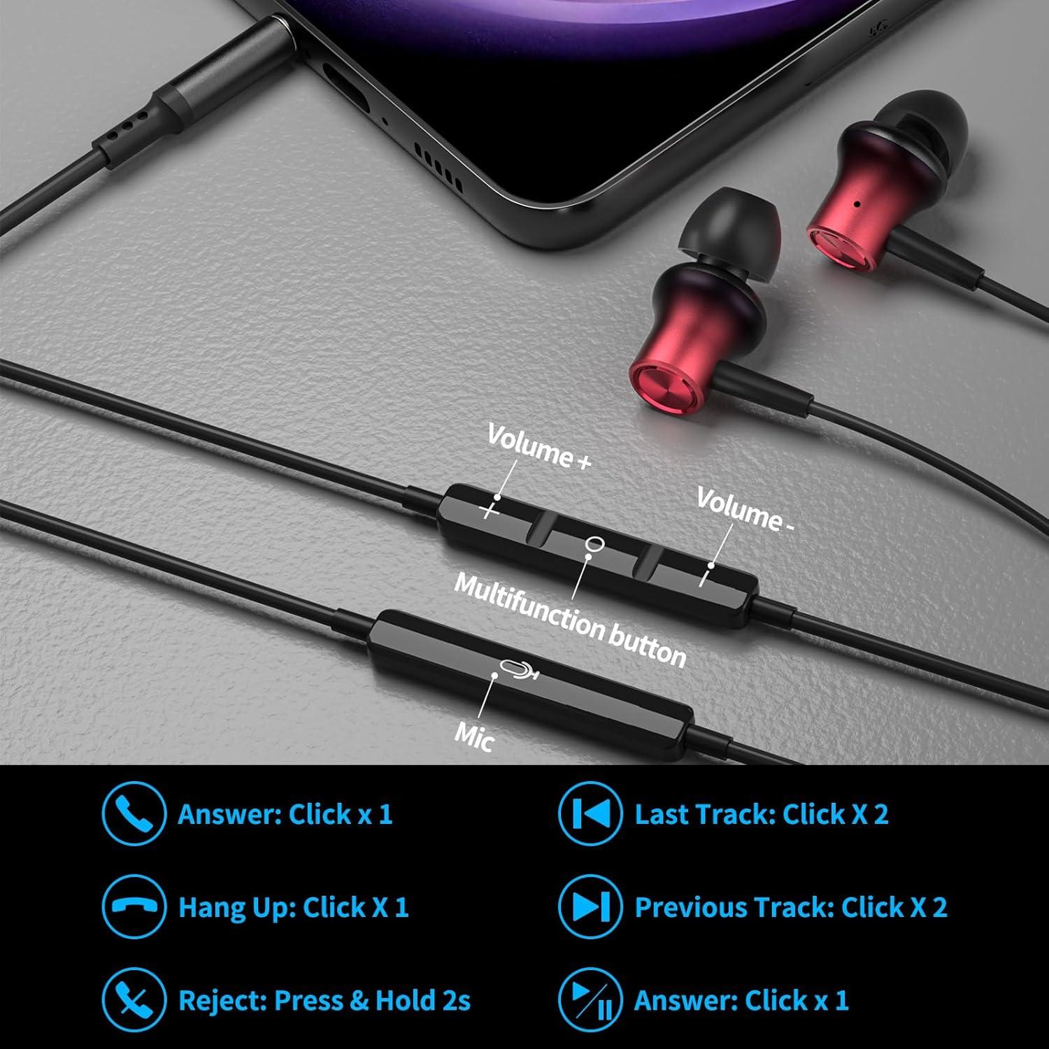 Auriculares In-Ear AFGHOA con Jack 3.5mm y Cancelación de Ruido