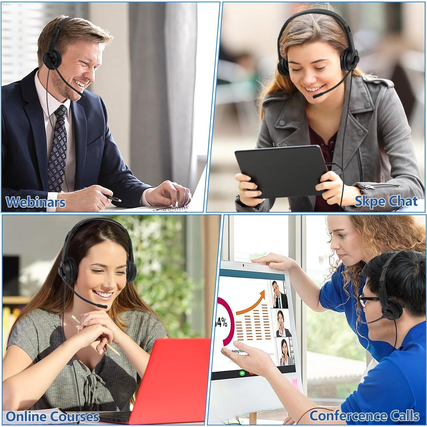 Auriculares con Micrófono XOSDA LS06 - Paquete de 2 para Aula