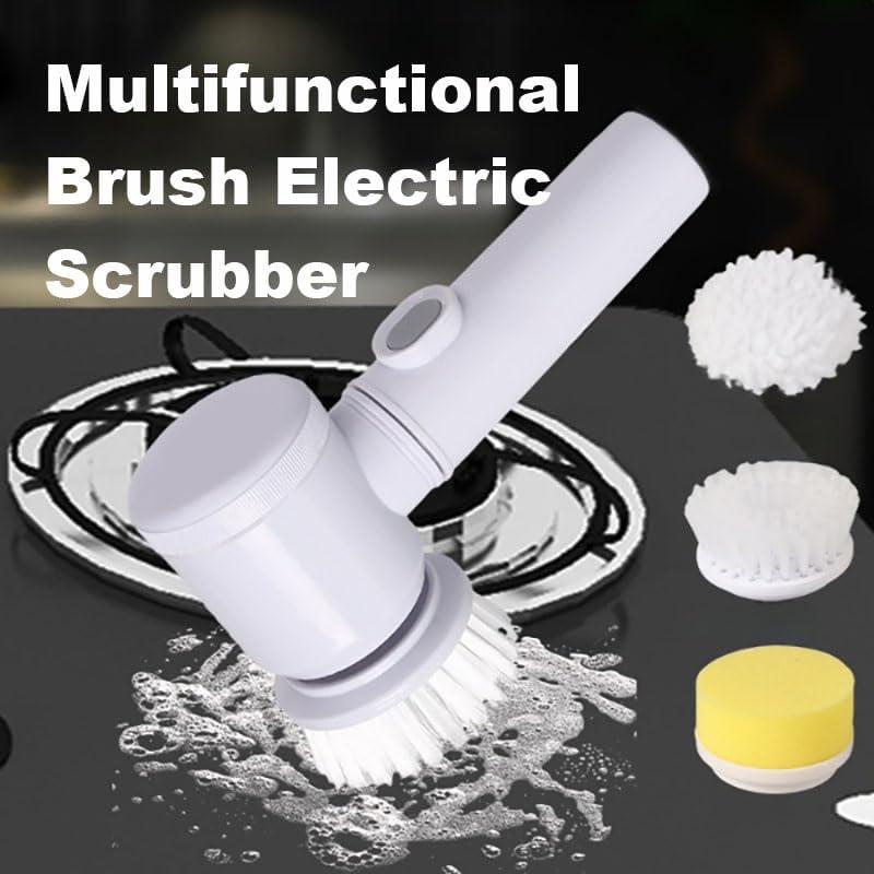 Handheld Bathtub Brush Electric Brush Cleaner Sink Electric Cleaning Bathroom Wash Brush Kitchen Cleaning Tool, Rechargeable Dishwashing Brush Automatic (20 * 12 * 3.5 CM, 3, Charged Brush Heads)
