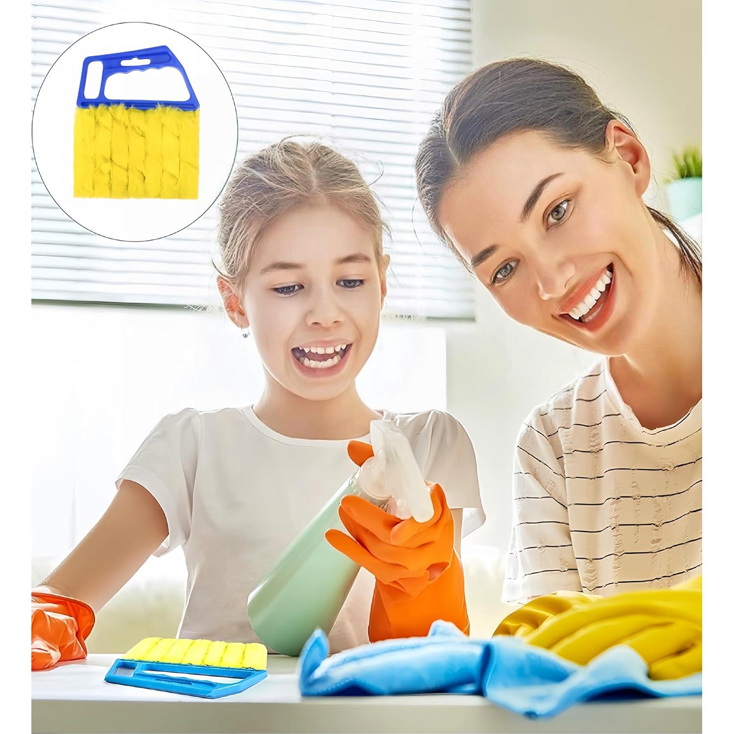 Limpiador de Persianas de Mano Lazynice con 7 Mangas Microfibra