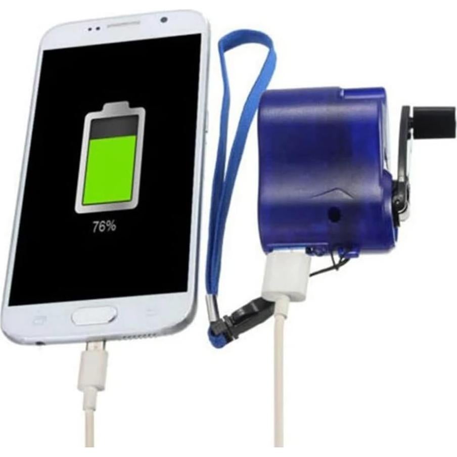 Cargador de Emergencia Manual USB Nurnesy con Luz LED