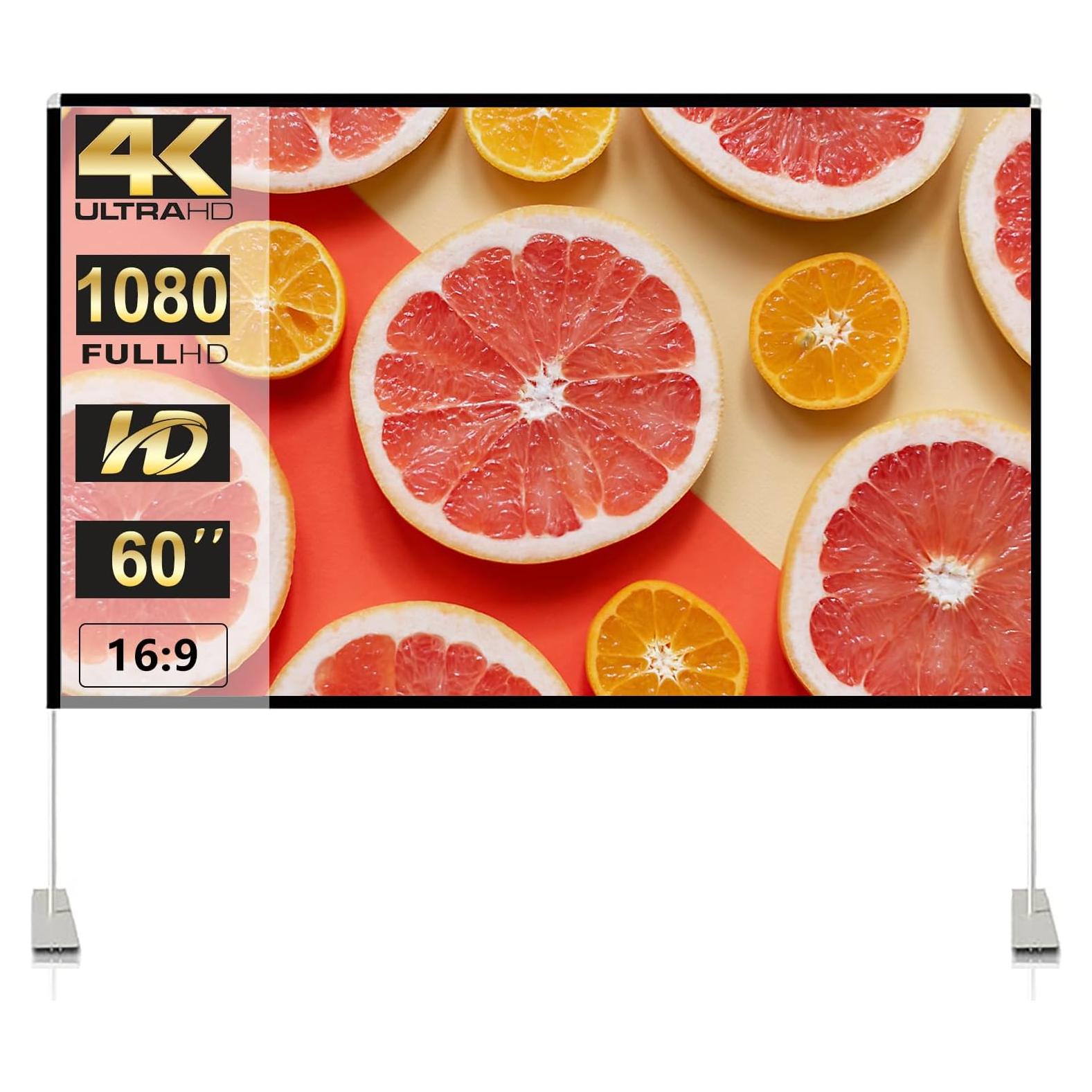 Pantalla de proyector portátil SKERELL 60" 16:9 HD con soporte