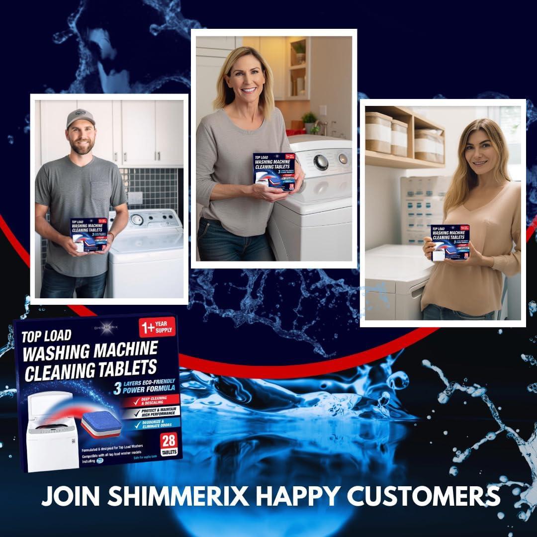 Tabletas Limpiadoras SHIMMERIX para Lavadoras Carga Superior 14 Unidades