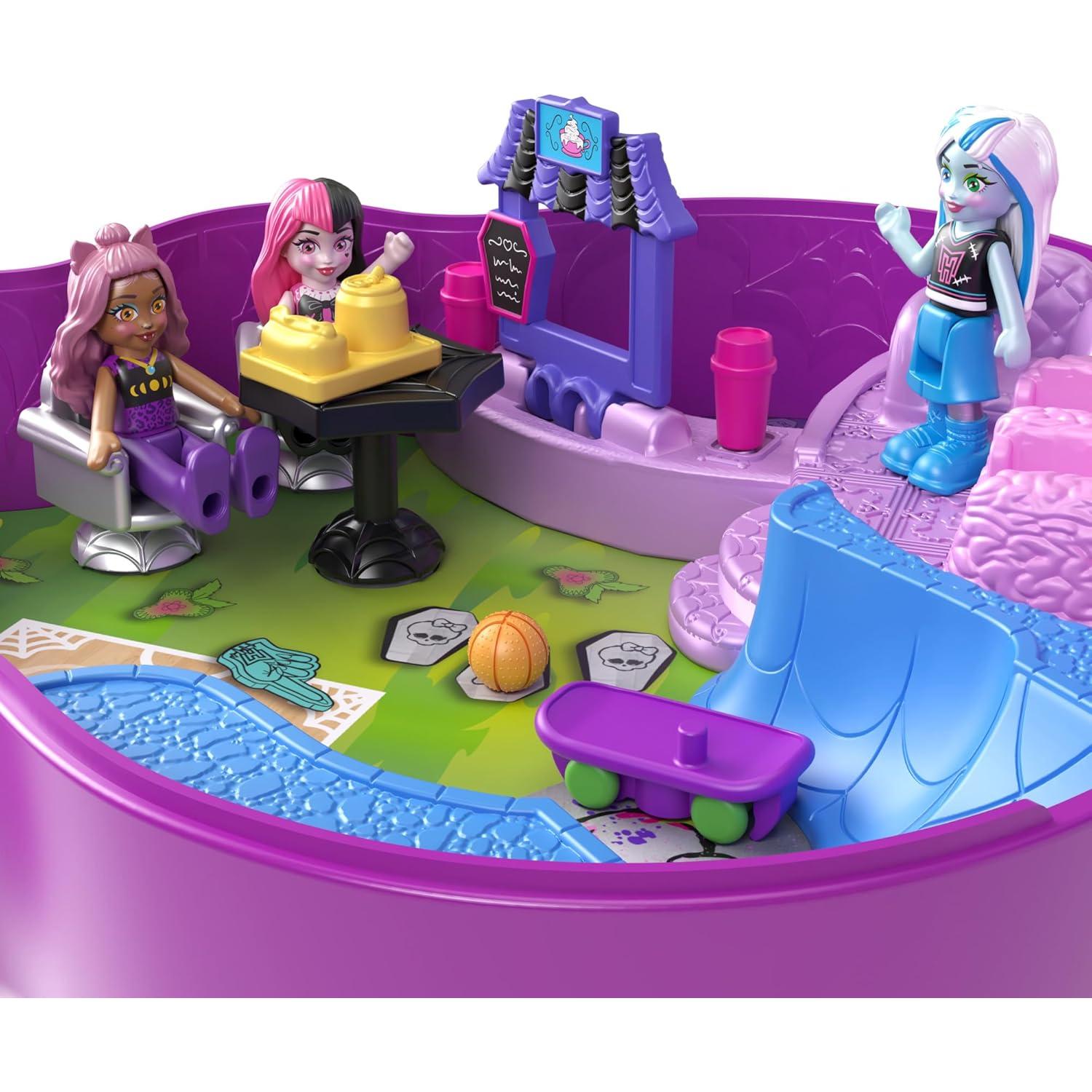 Juego Polly Pocket Monster High con 3 muñecas y 10 accesorios