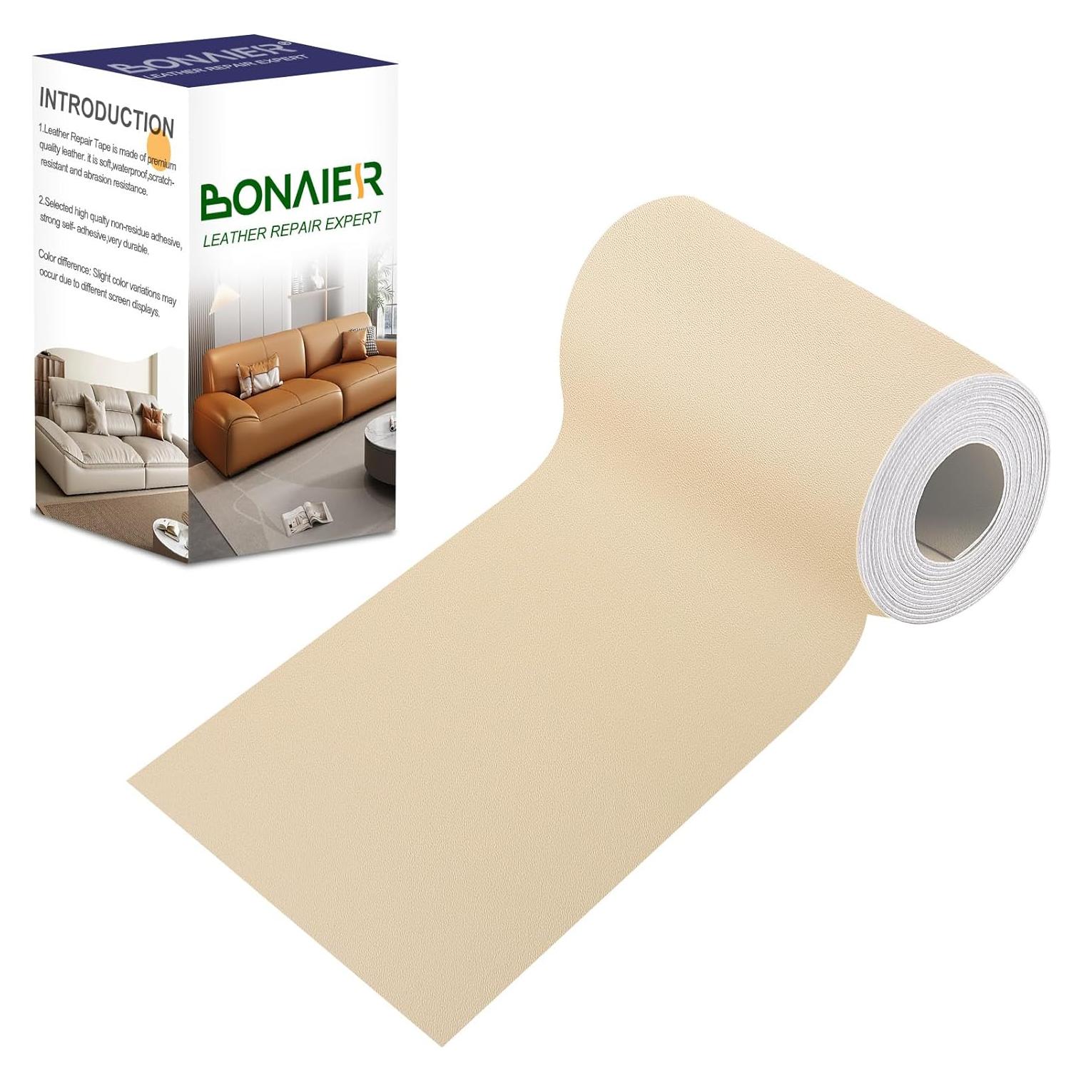 Parche de Cuero Autoadhesivo HONGYU 7.87x152.4 cm Beige