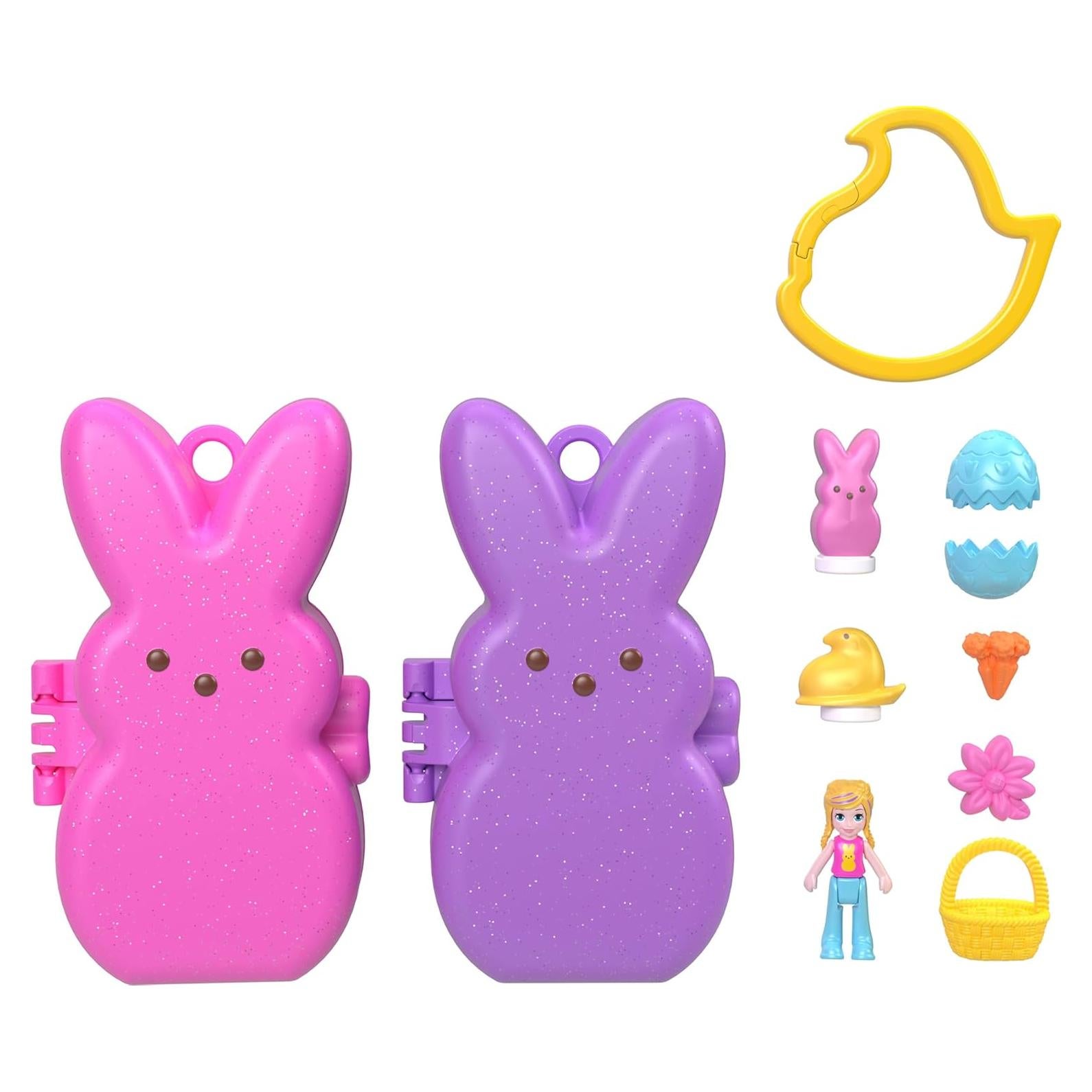 Polly Pocket x Peeps - Set de 6 Muñecas y Accesorios