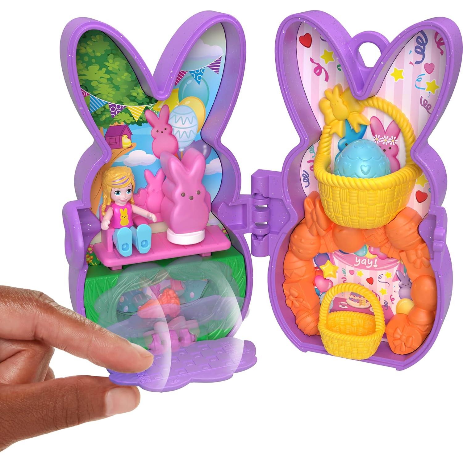 Polly Pocket x Peeps - Set de 6 Muñecas y Accesorios