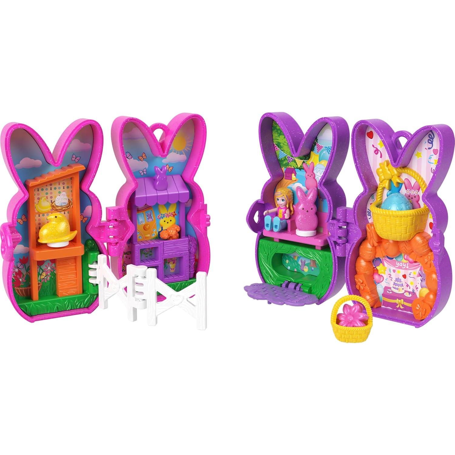 Polly Pocket x Peeps - Set de 6 Muñecas y Accesorios