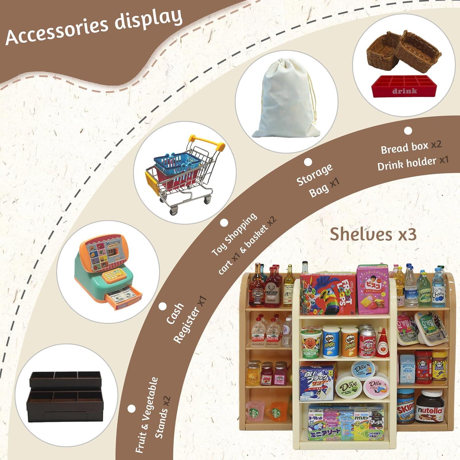 Juego de Carrito de Compras Mini Kimo 180 Piezas Educativo