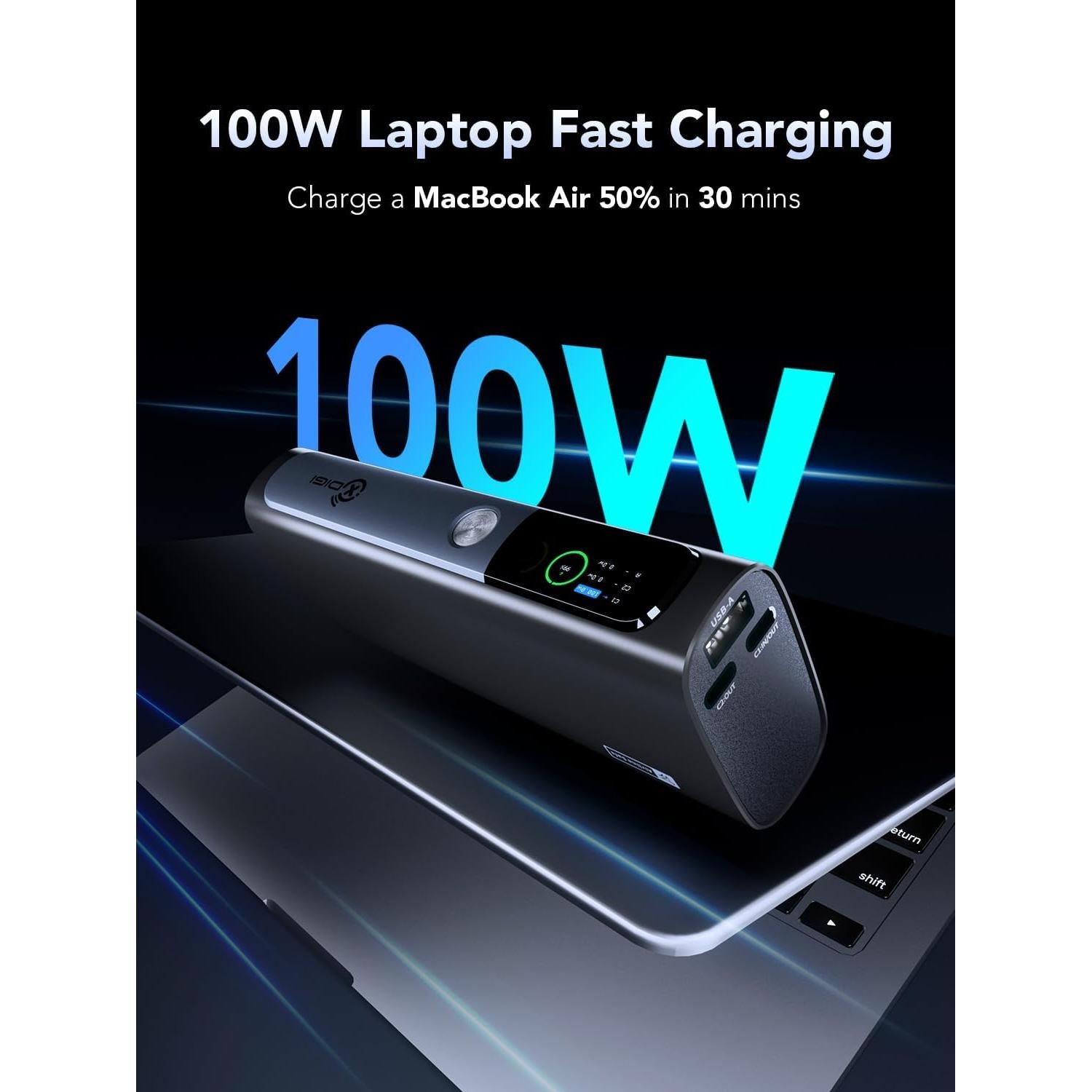 Power Bank 20000mAh X DIGI 130W Carga Rápida USB-C Pantalla TFT