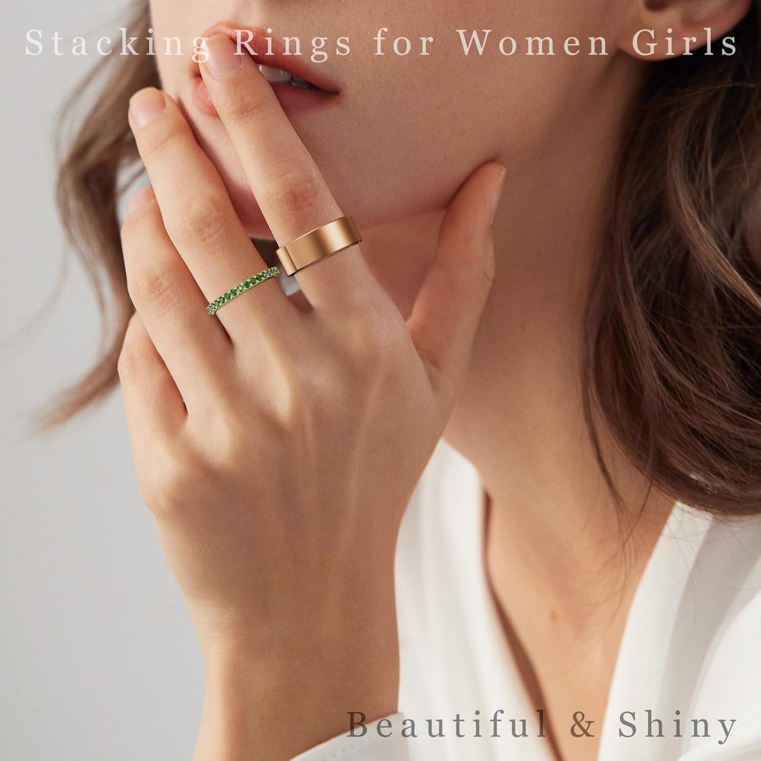 Anillo Apilable Oro 14K Hexasider para Oura Ring Mujeres