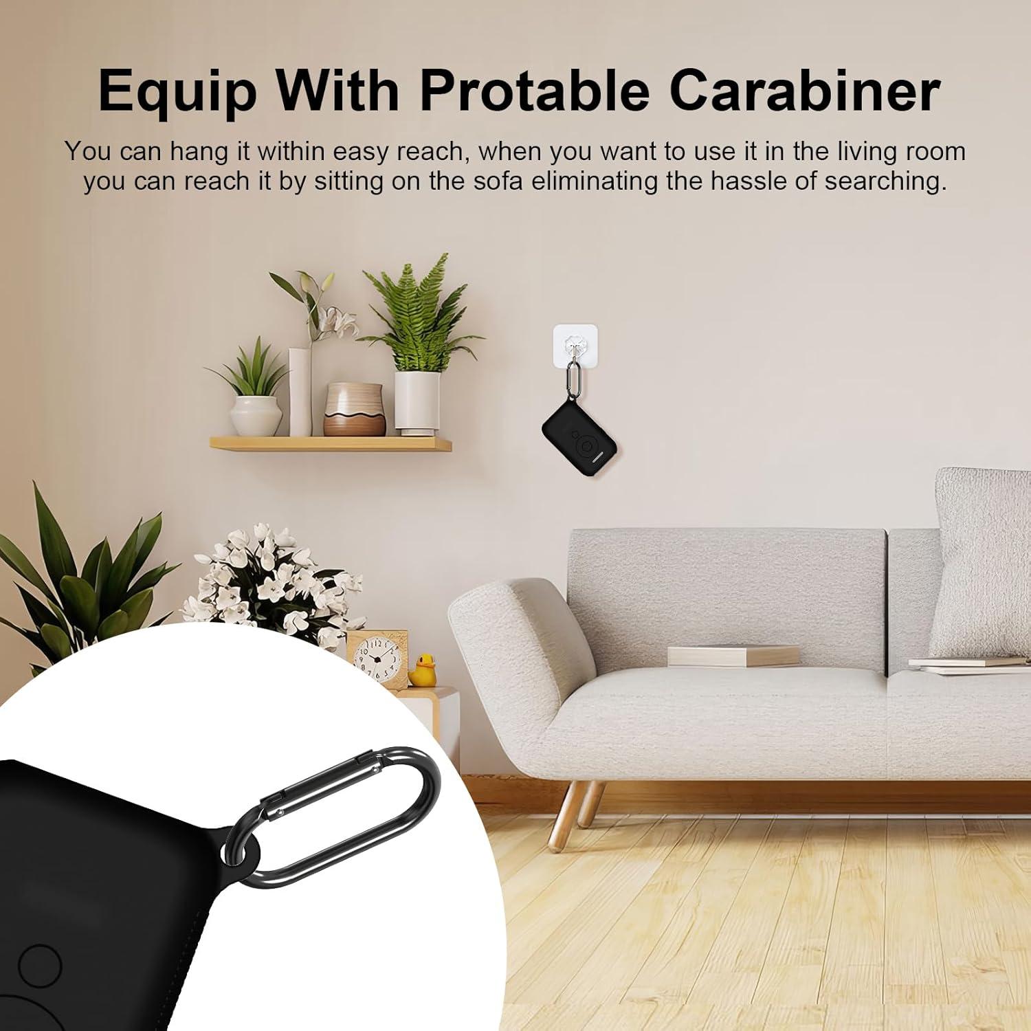 Case Cover Compatible with XREAL Beam，Soft Silicone case for XREAL Beam, Shockproof Anti-Scratch Protective Cover for XREAL Air Companion with Carabiner & Lanyard (Black)