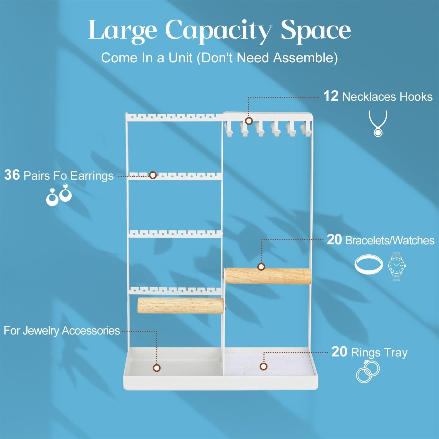 Soporte Organizador de Joyería X-cosrack 72 Agujeros Pendientes