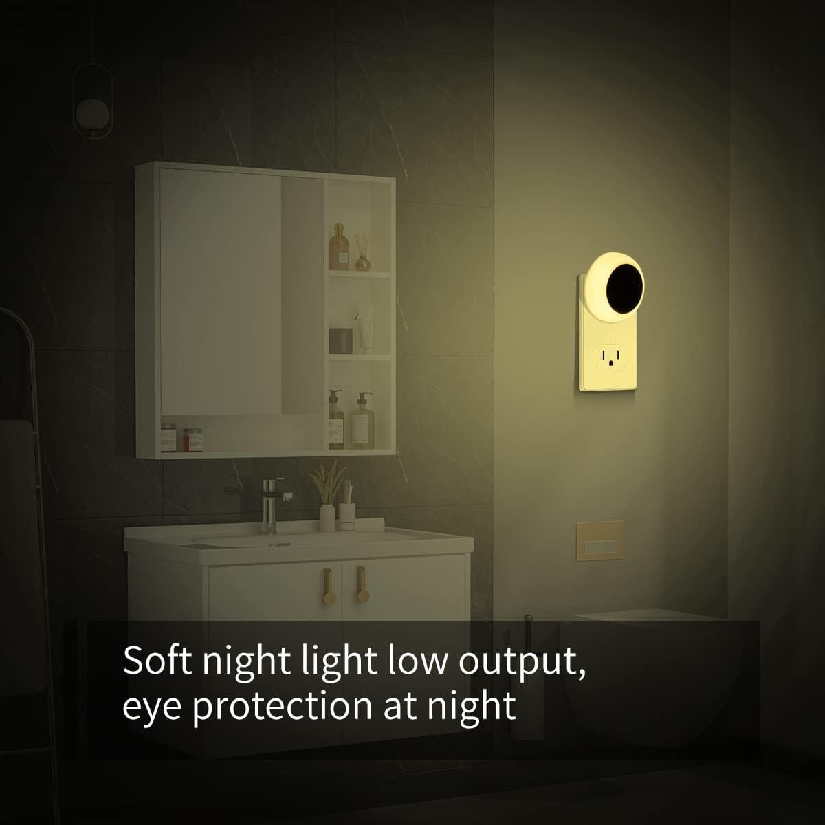 Luz Nocturna Enchufada KINUR LED con Sensor Crepúsculo 6 Pack