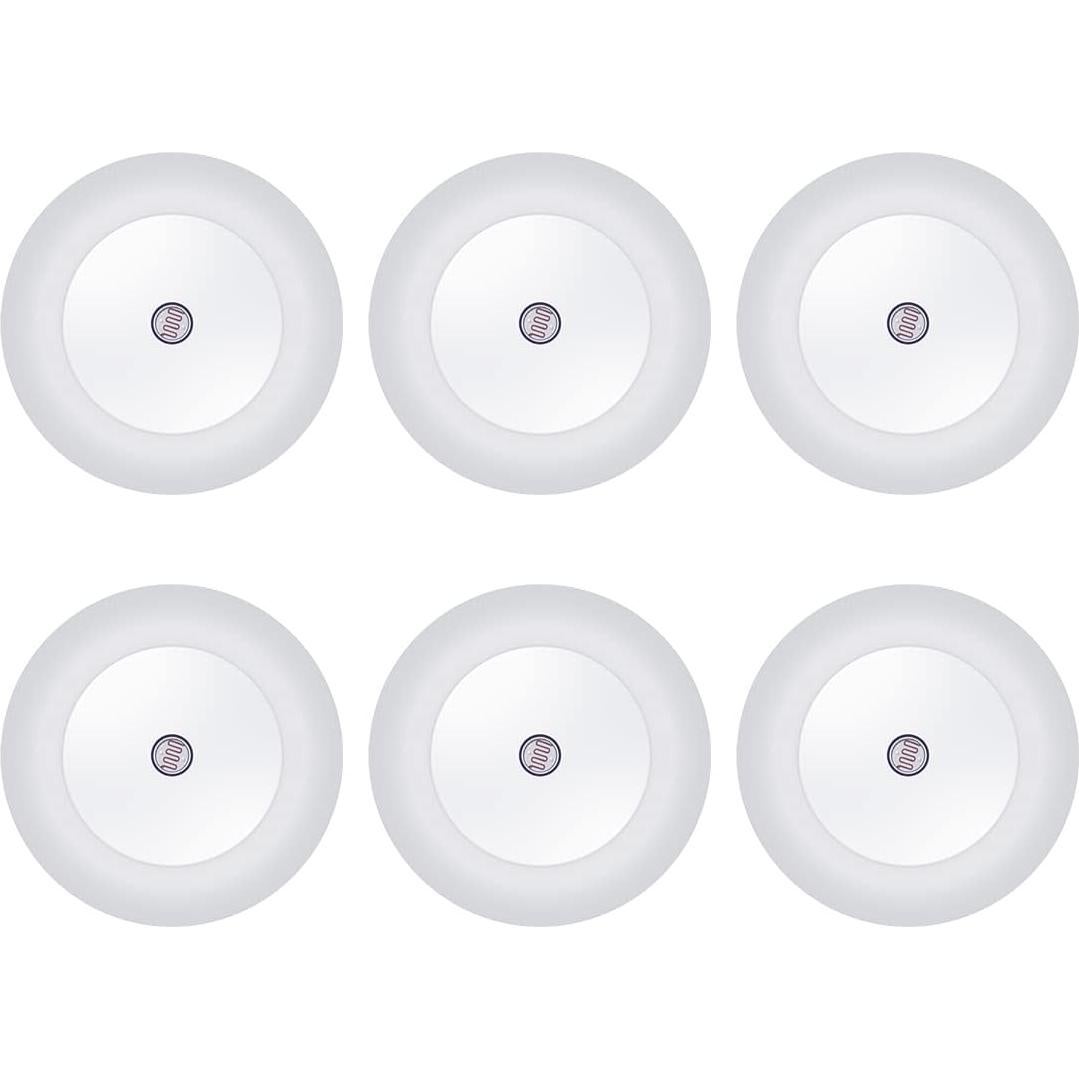 Luz Nocturna Enchufada KINUR LED con Sensor Crepúsculo 6 Pack