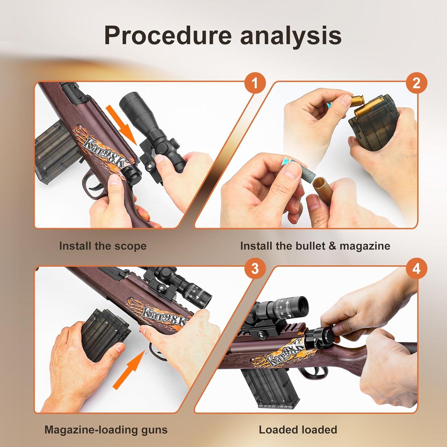 Escopeta de Juguete Bsyzyani con Balas de Espuma 60,96 cm