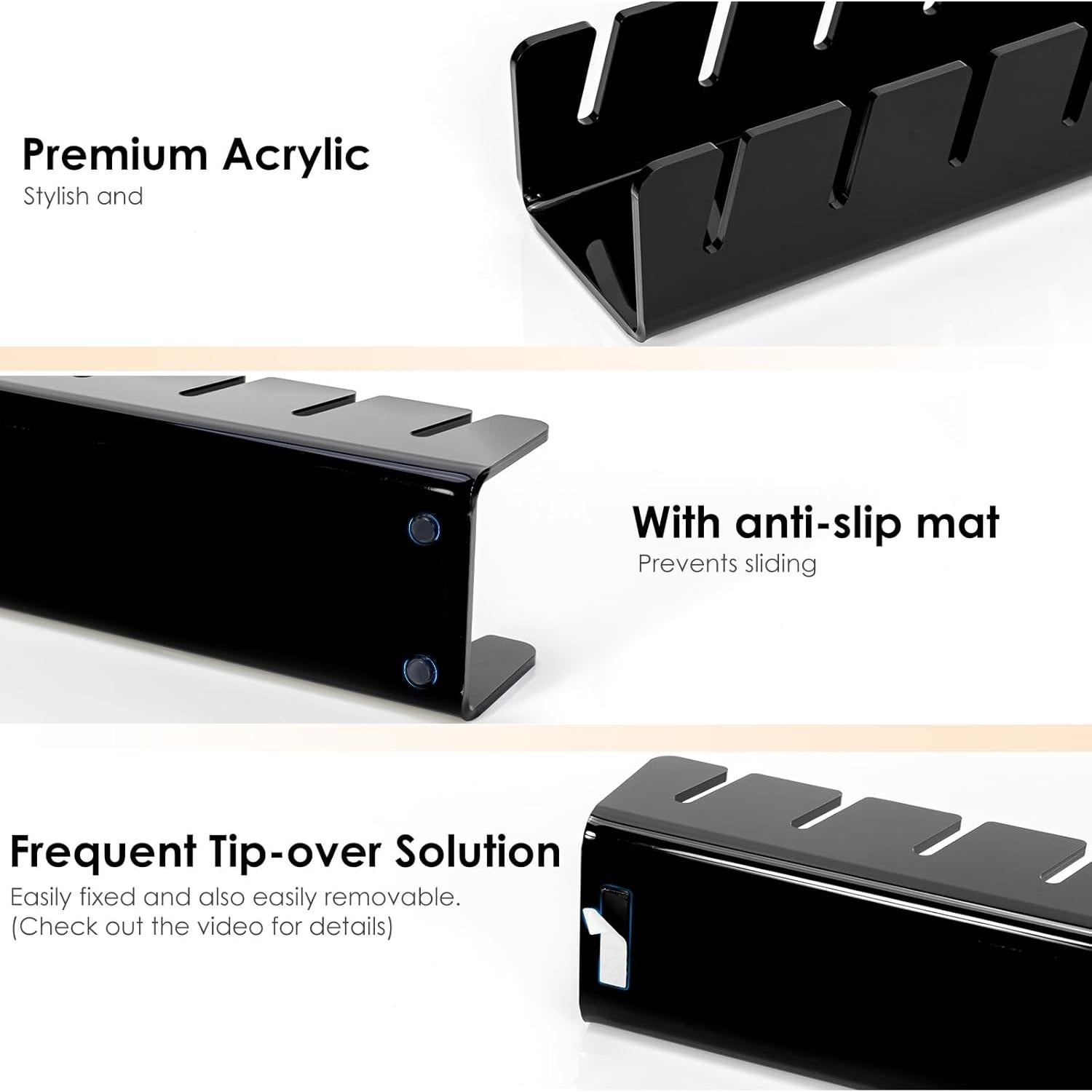 Organizador de Sombreros HAYVAN Acrílico Negro 2 Paquetes