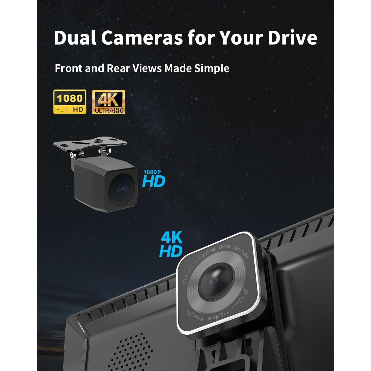 Pantalla Inalámbrica CarPlay 9" ZUCWO con Cámara y Bluetooth