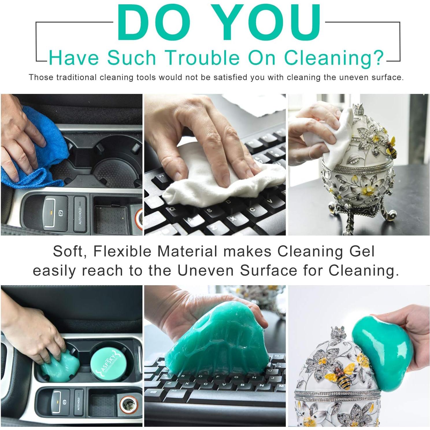 Gel de limpieza ASFSKY para coches 159g - Reutilizable y efectivo