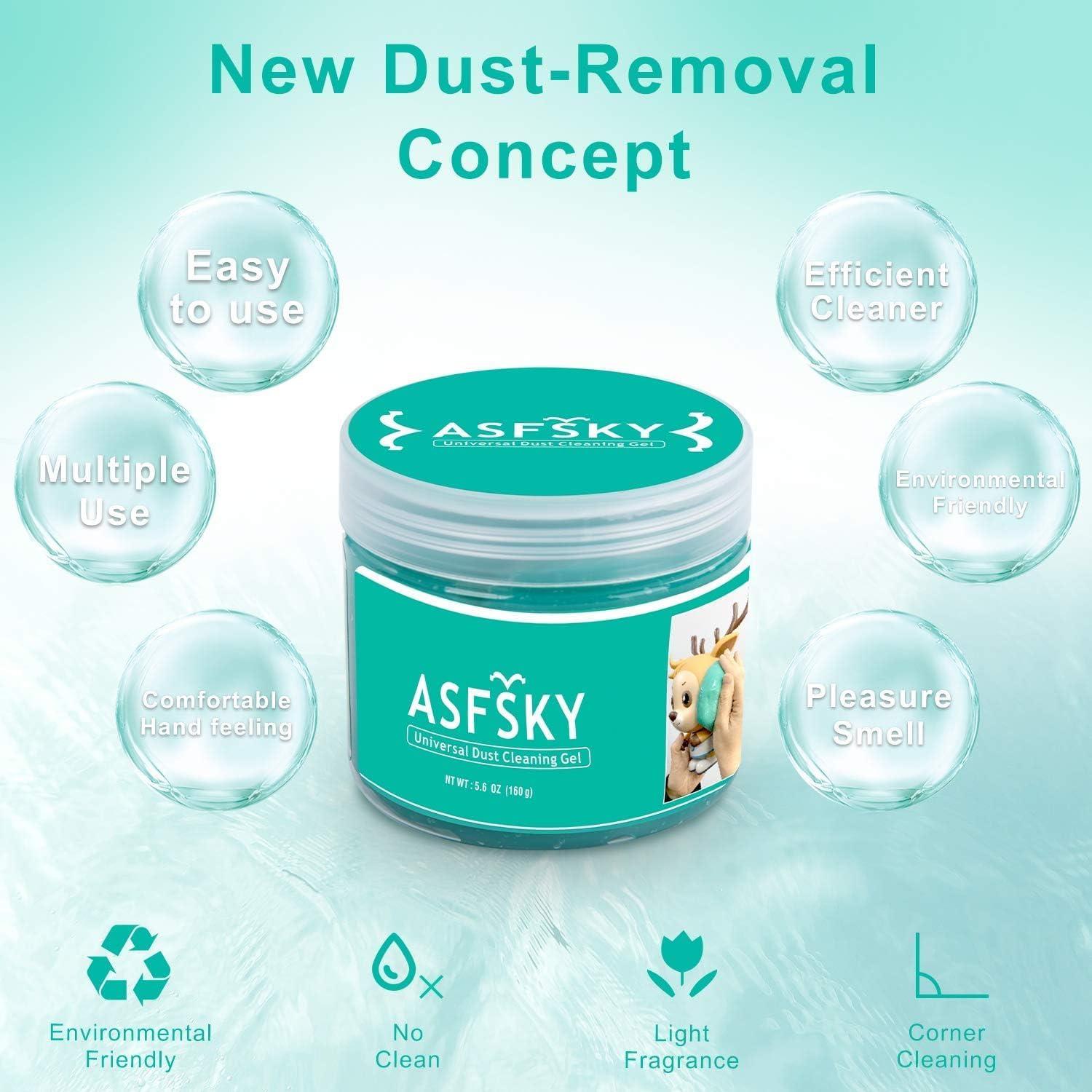 Gel de limpieza ASFSKY para coches 159g - Reutilizable y efectivo