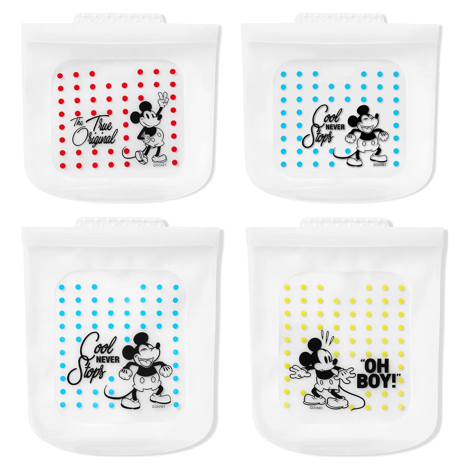 Bolsas de Almacenamiento Reutilizables Pyrex Mickey Mouse 4 Pzas