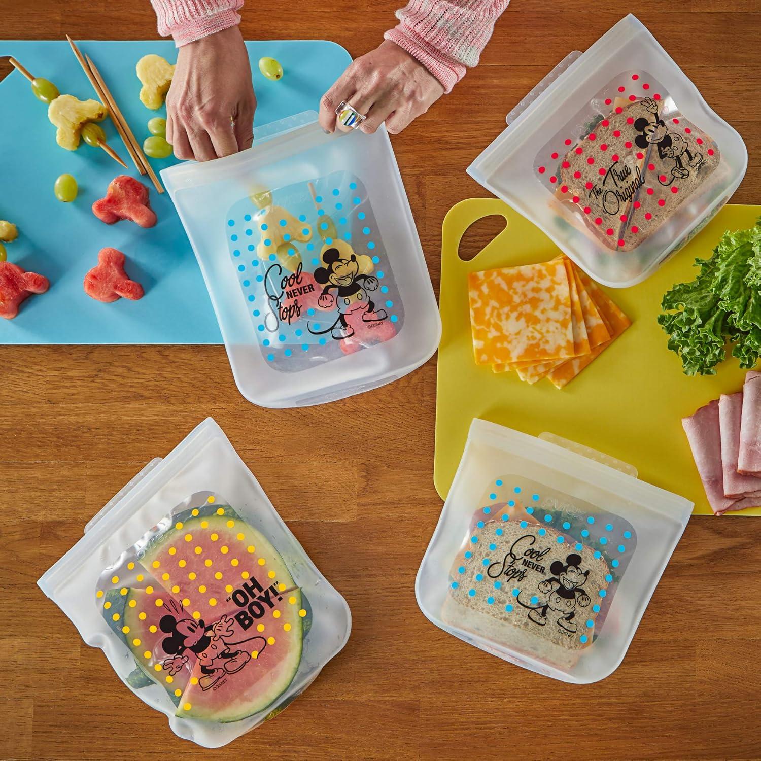 Bolsas de Almacenamiento Reutilizables Pyrex Mickey Mouse 4 Pzas