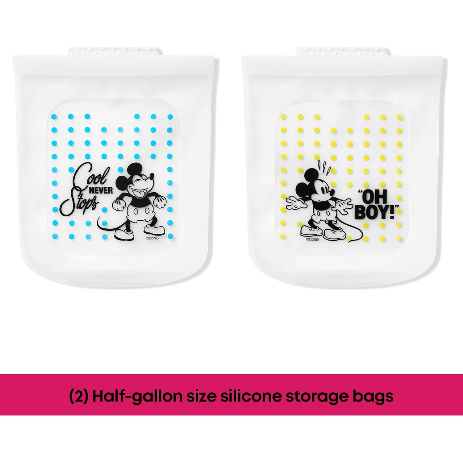 Bolsas de Almacenamiento Reutilizables Pyrex Mickey Mouse 4 Pzas