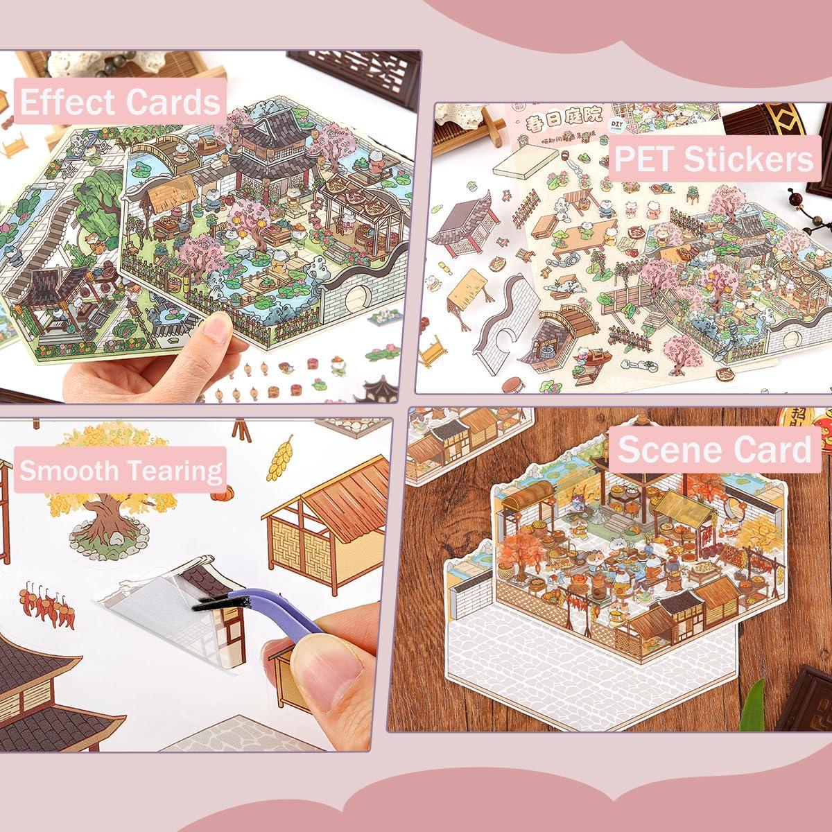 Pegatinas 3D DIY Aodse - 4 Juegos de Niñas y Animales