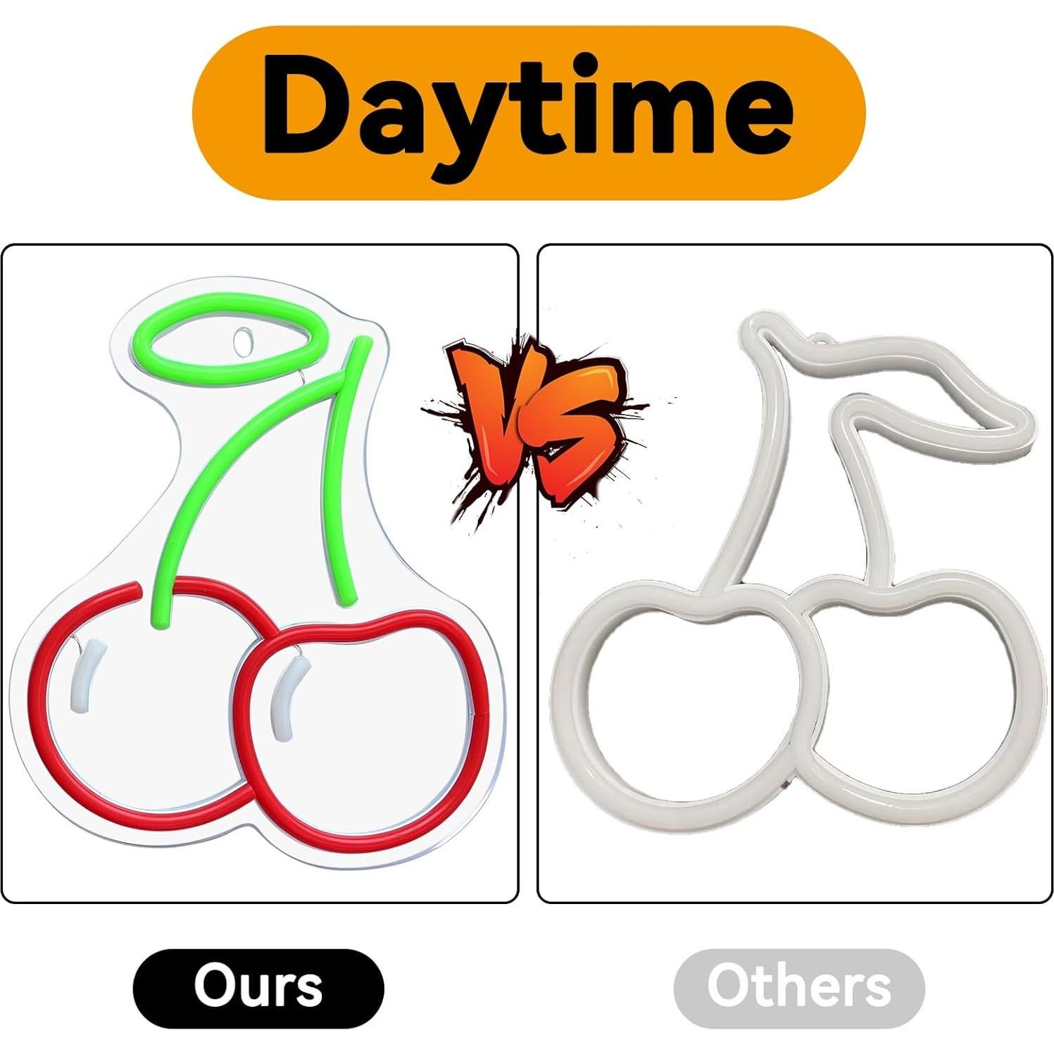 Letrero de Neón Cereza LED AYwyYjCh 22.86x19.81 cm Regulable