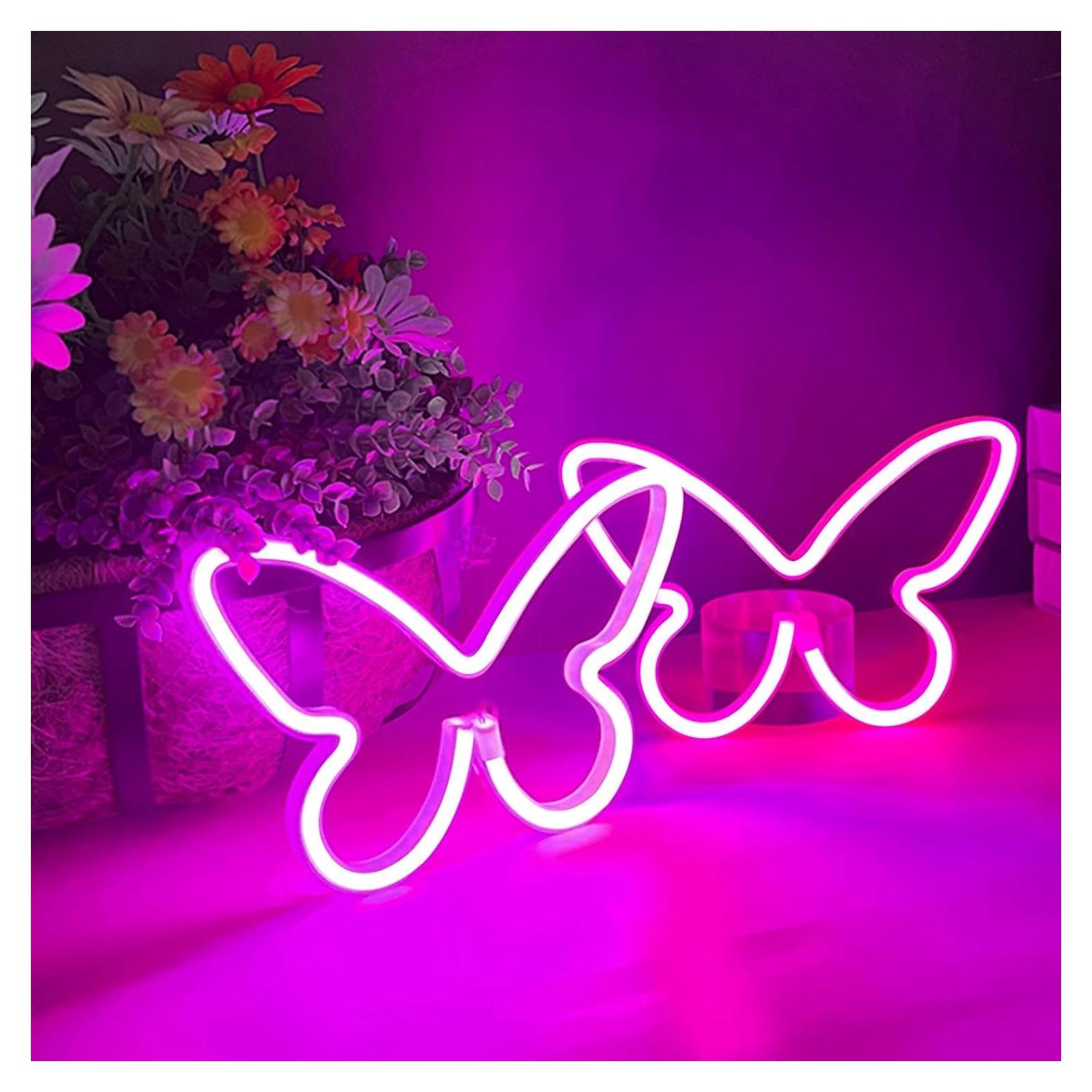 Luz LED Neon Mariposa BerniceKelly 23x17cm USB/Batería