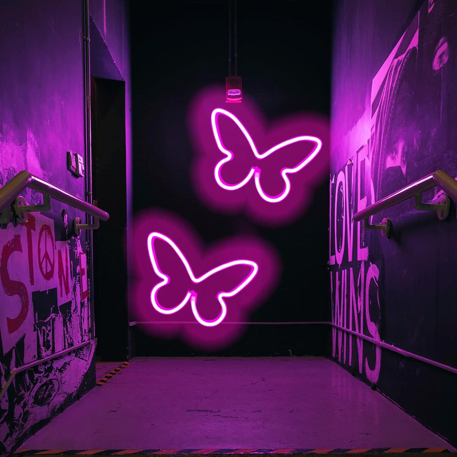 Luz LED Neon Mariposa BerniceKelly 23x17cm USB/Batería