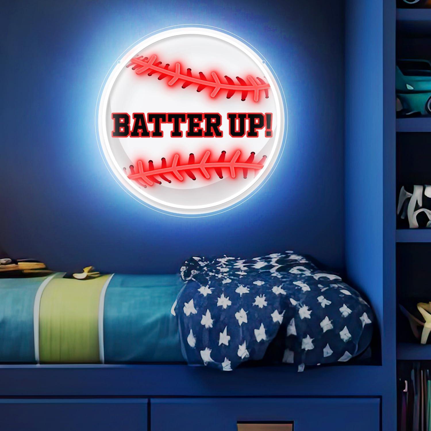 Cartel de Neón LED Béisbol HAJAE 30.48cm Regulable USB