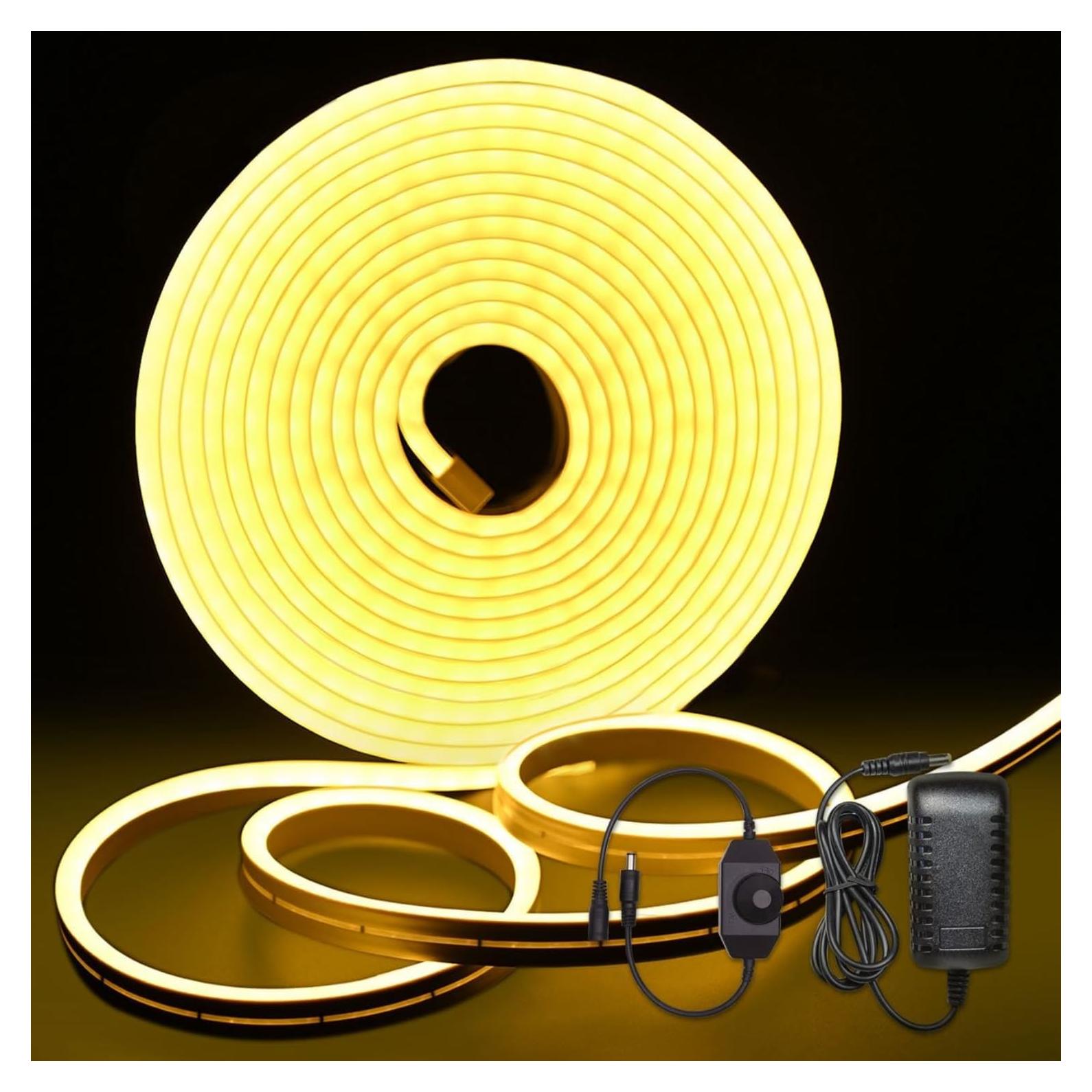 Tira de Luz LED Dimmable Meevt 5m Blanco Cálido Impermeable