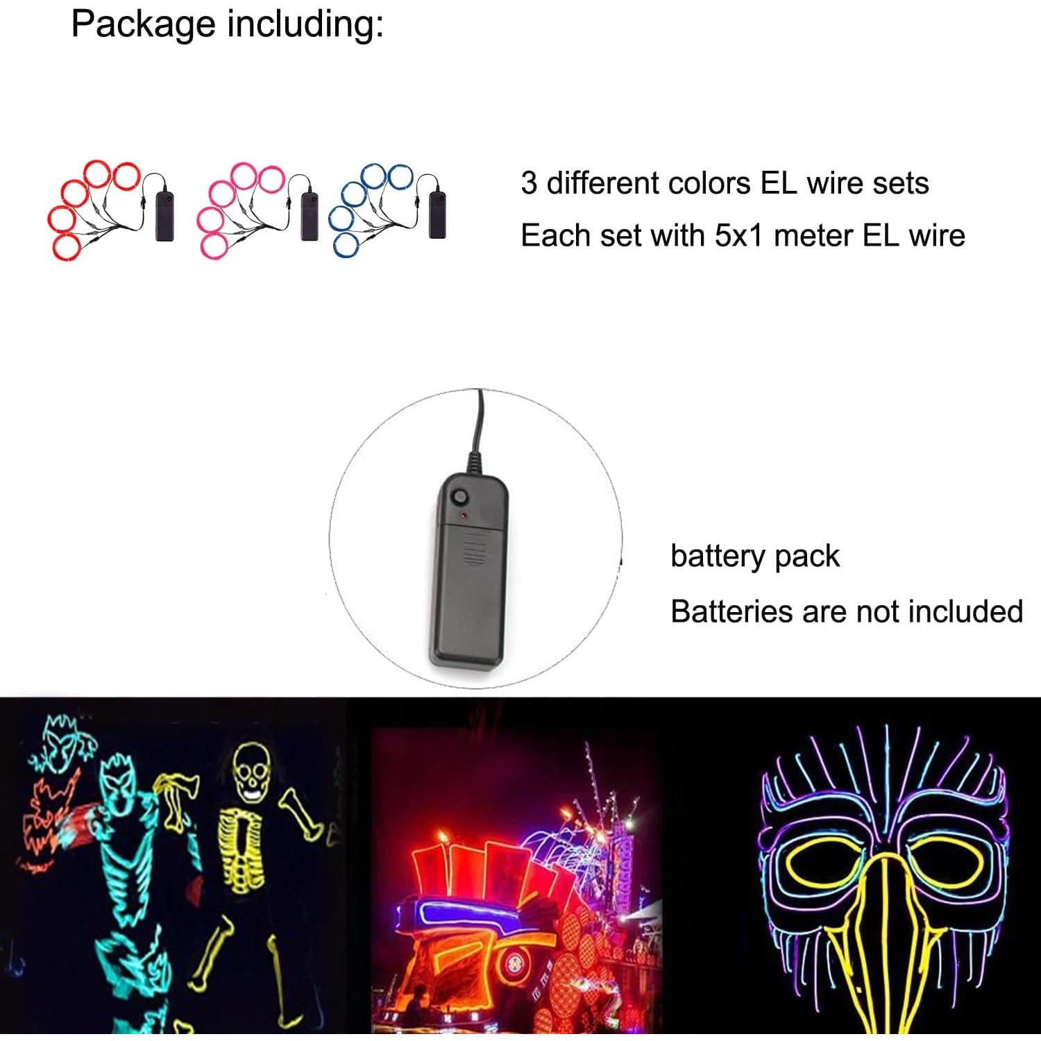 Luces Neón Portátiles TITIToo 5-en-1M para Decoración