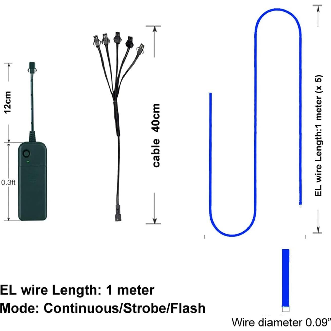 Luces Neón Portátiles TITIToo 5-en-1M para Decoración