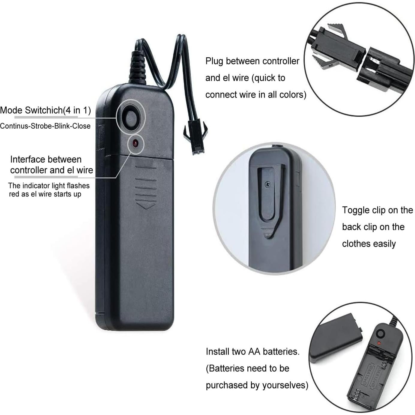 Luces Neón Portátiles TITIToo 5-en-1M para Decoración