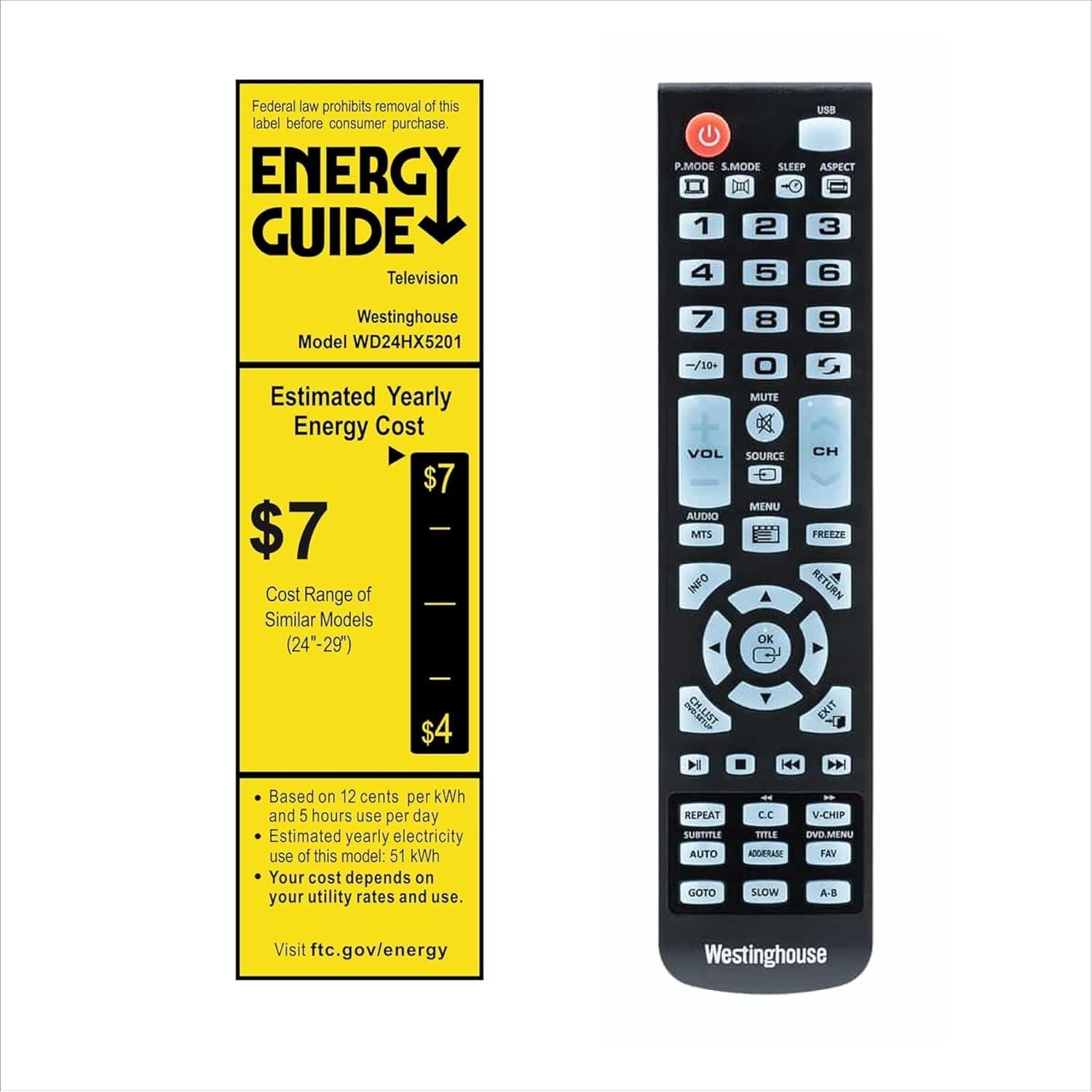 Televisor Westinghouse 24" HD LED con DVD Integrado